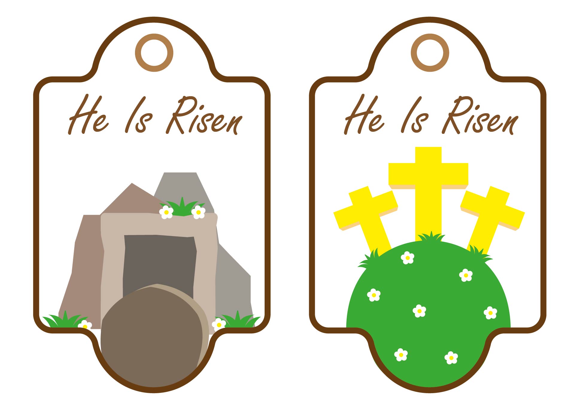 Religious Easter Favor Tags Printable