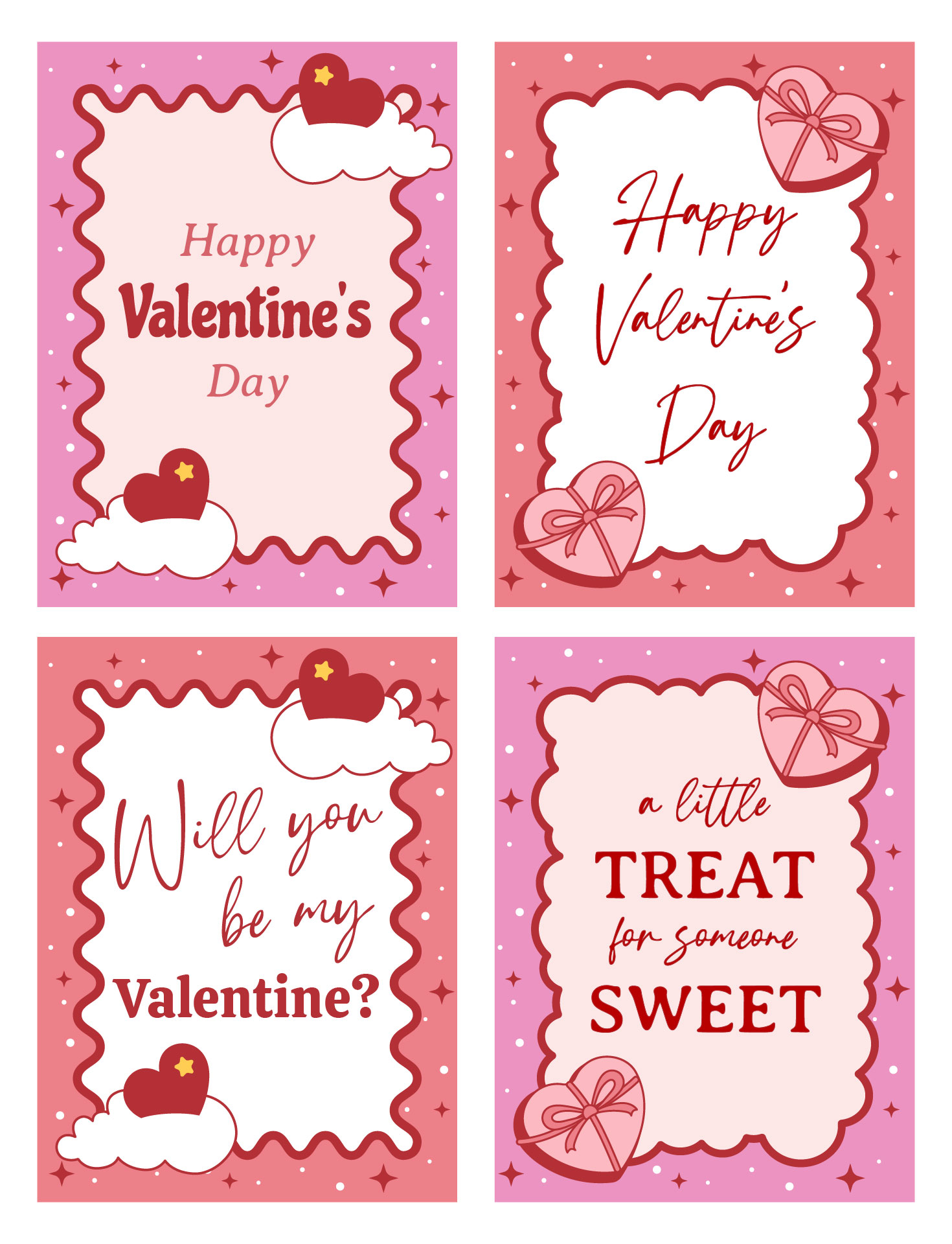 Romantic Valentines Day Cards Printable