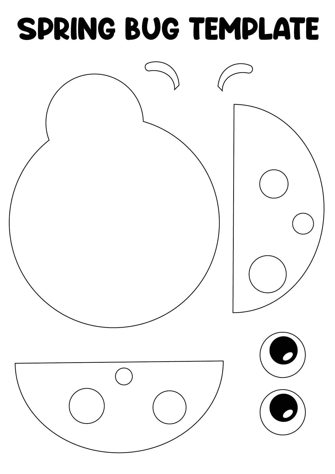 Spring Bug Cutouts Printable Spring Bug Cutouts Printable