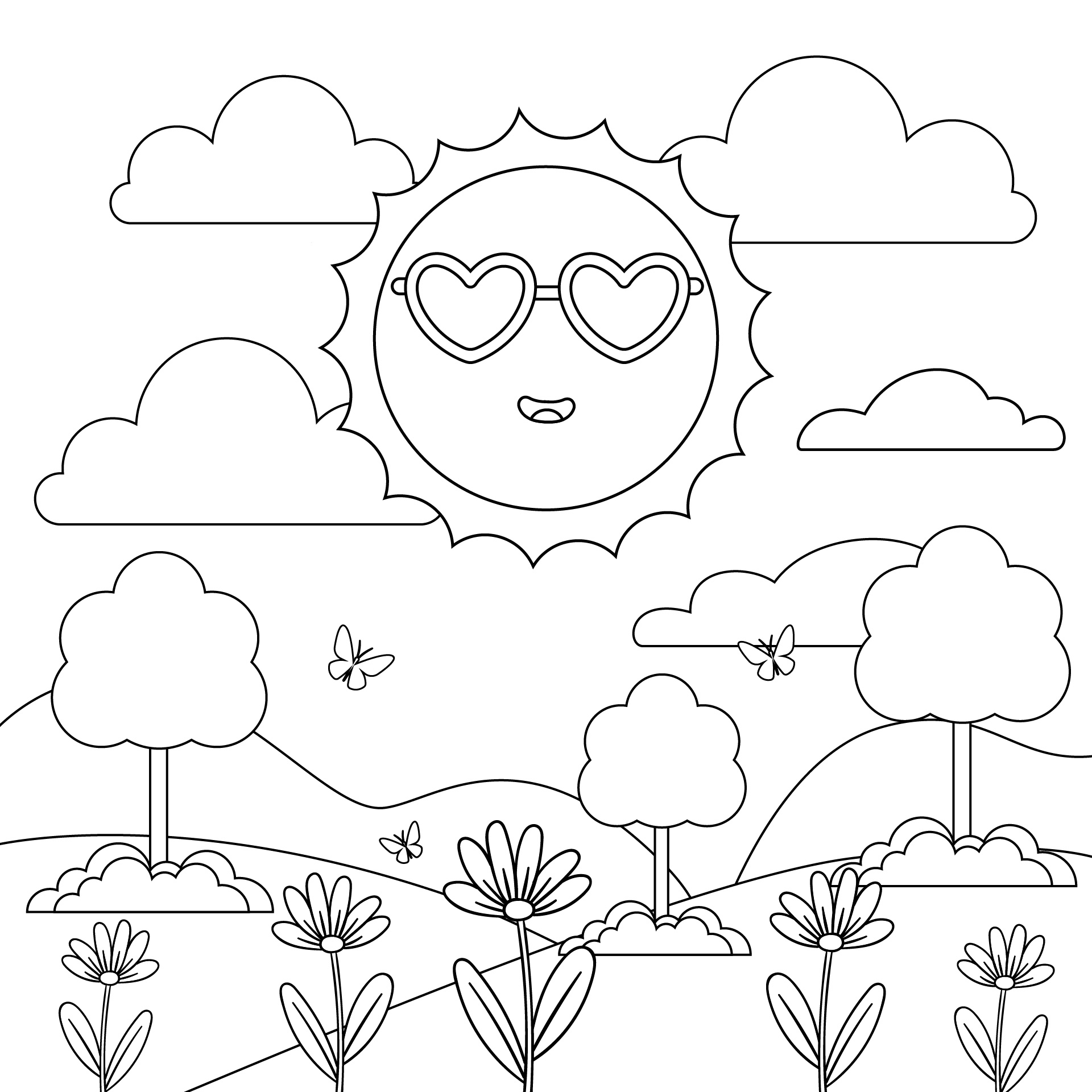 Spring Garden Coloring Pages for Kids Printable Spring Garden Coloring Pages for Kids Printable