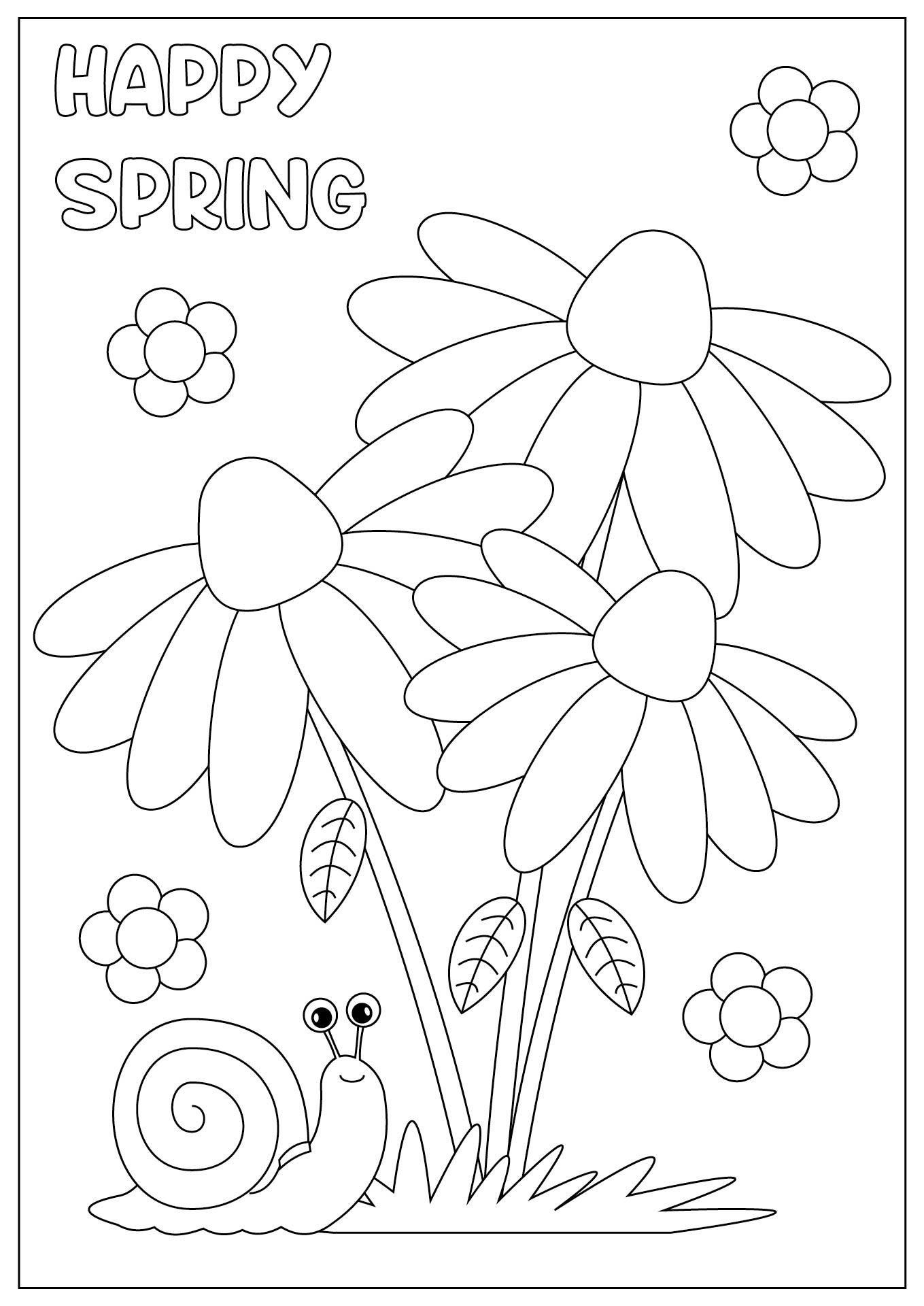 Spring Preschool Coloring Pages