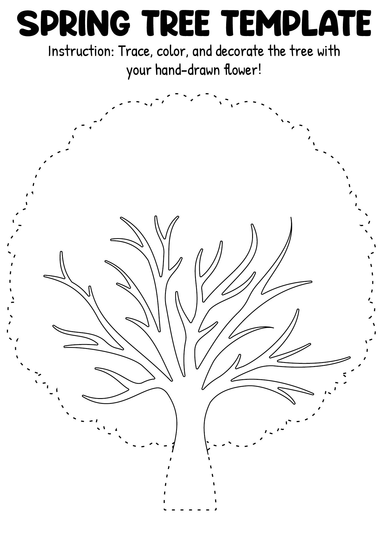 Spring Tree Cutouts Printable Spring Tree Cutouts Printable