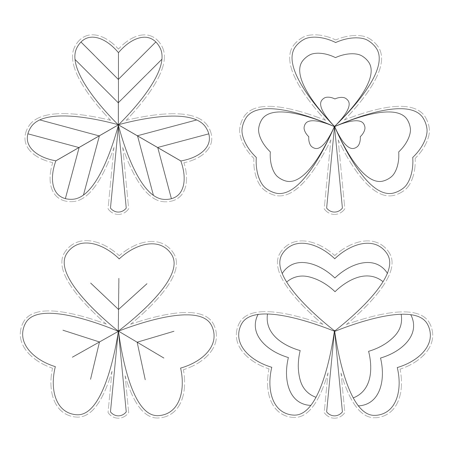 St Patrick’s Day Cut Out Shamrock Templates