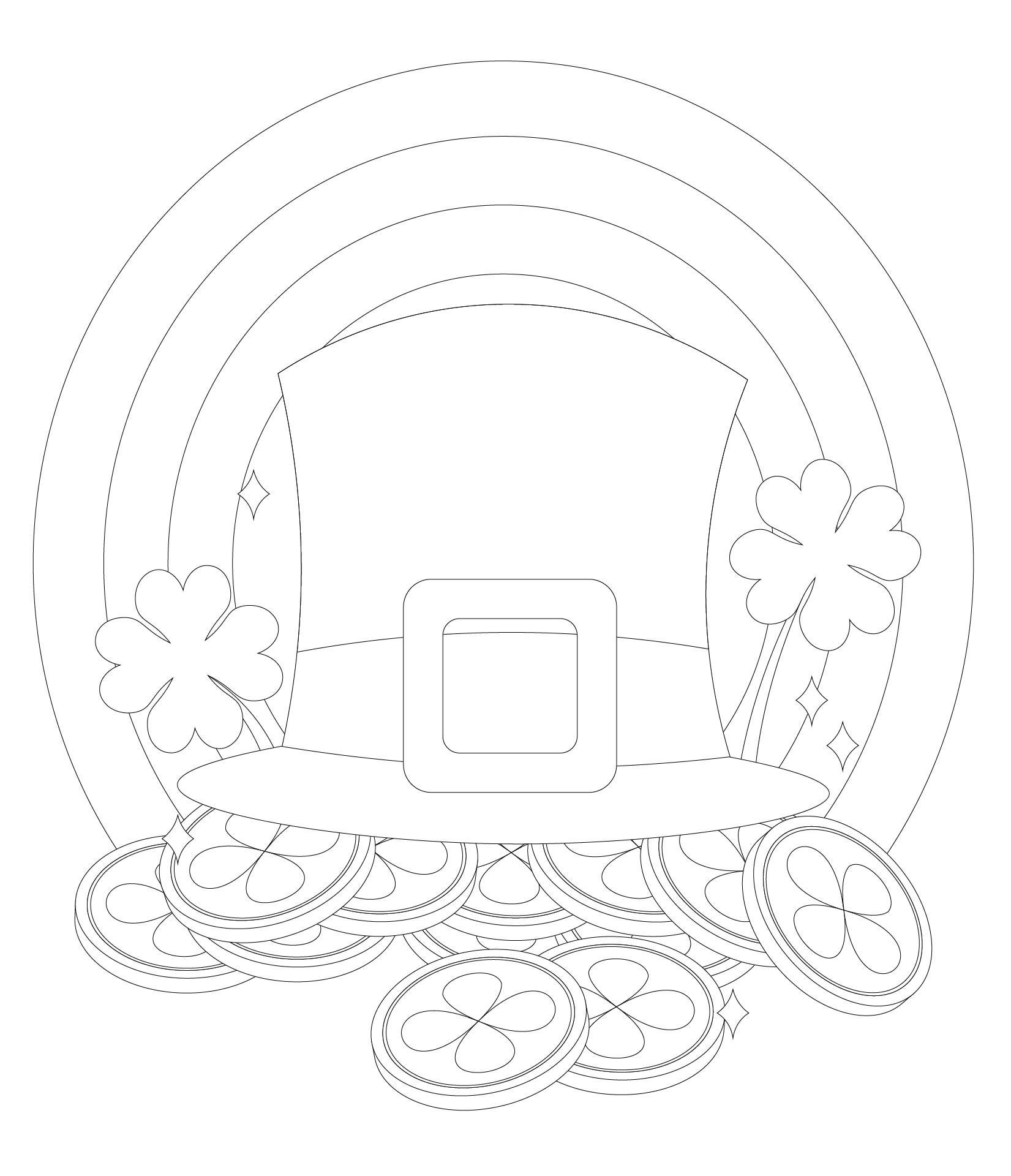 St Patricks Day Shamrock Coloring Sheets