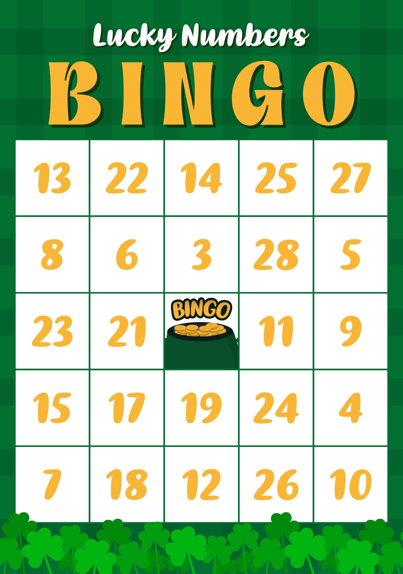 St. Patricks Day Bingo Cards Printable
