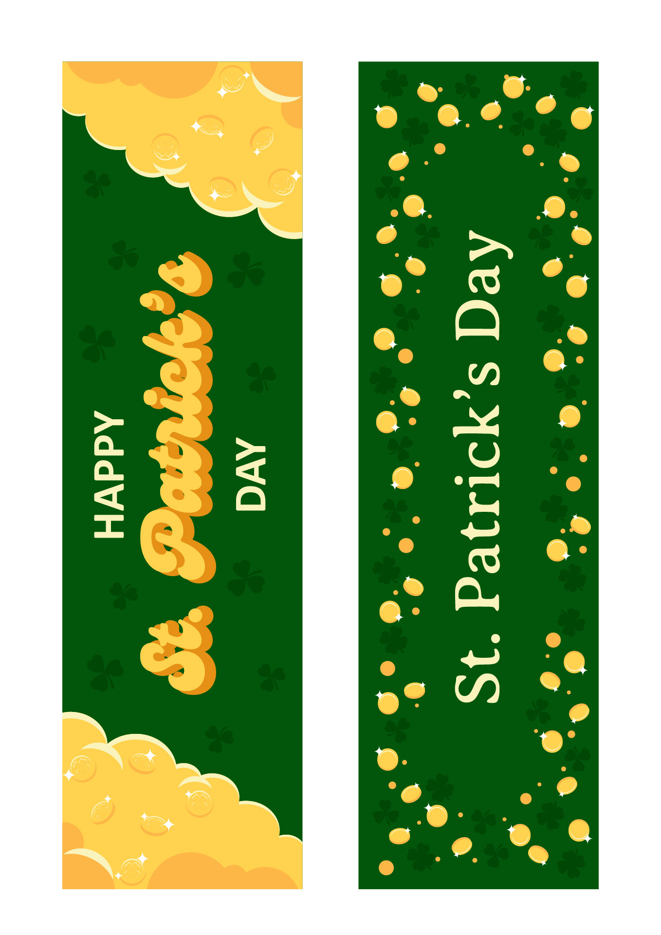 St. Patricks Day Green and Gold Bookmark Prints