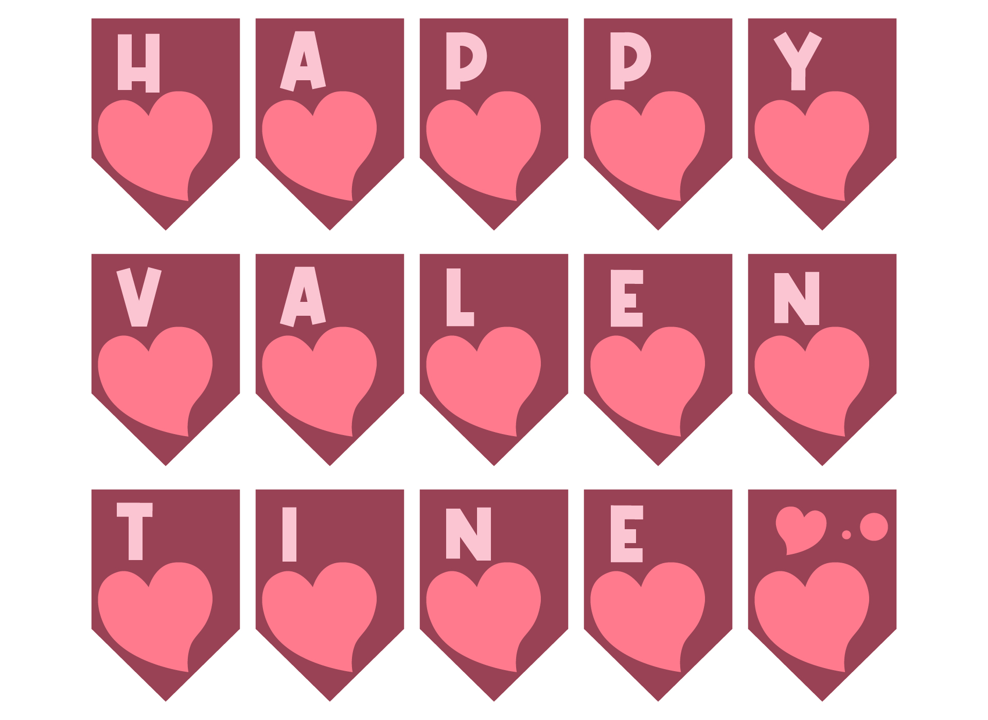 Valentines Day Love Banner Printables Valentines Day Love Banner Printables