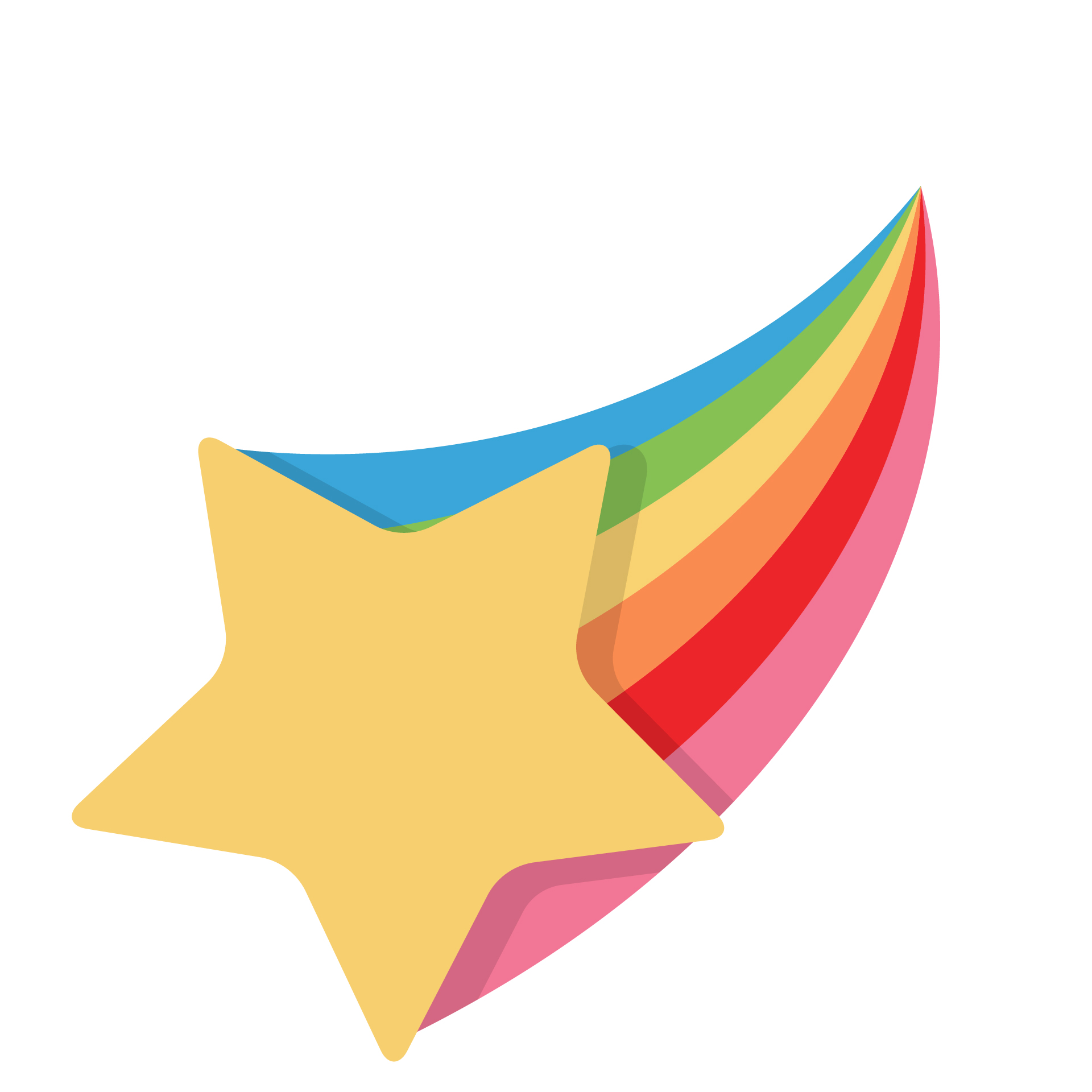 Squiggle Shooting Star Rainbow