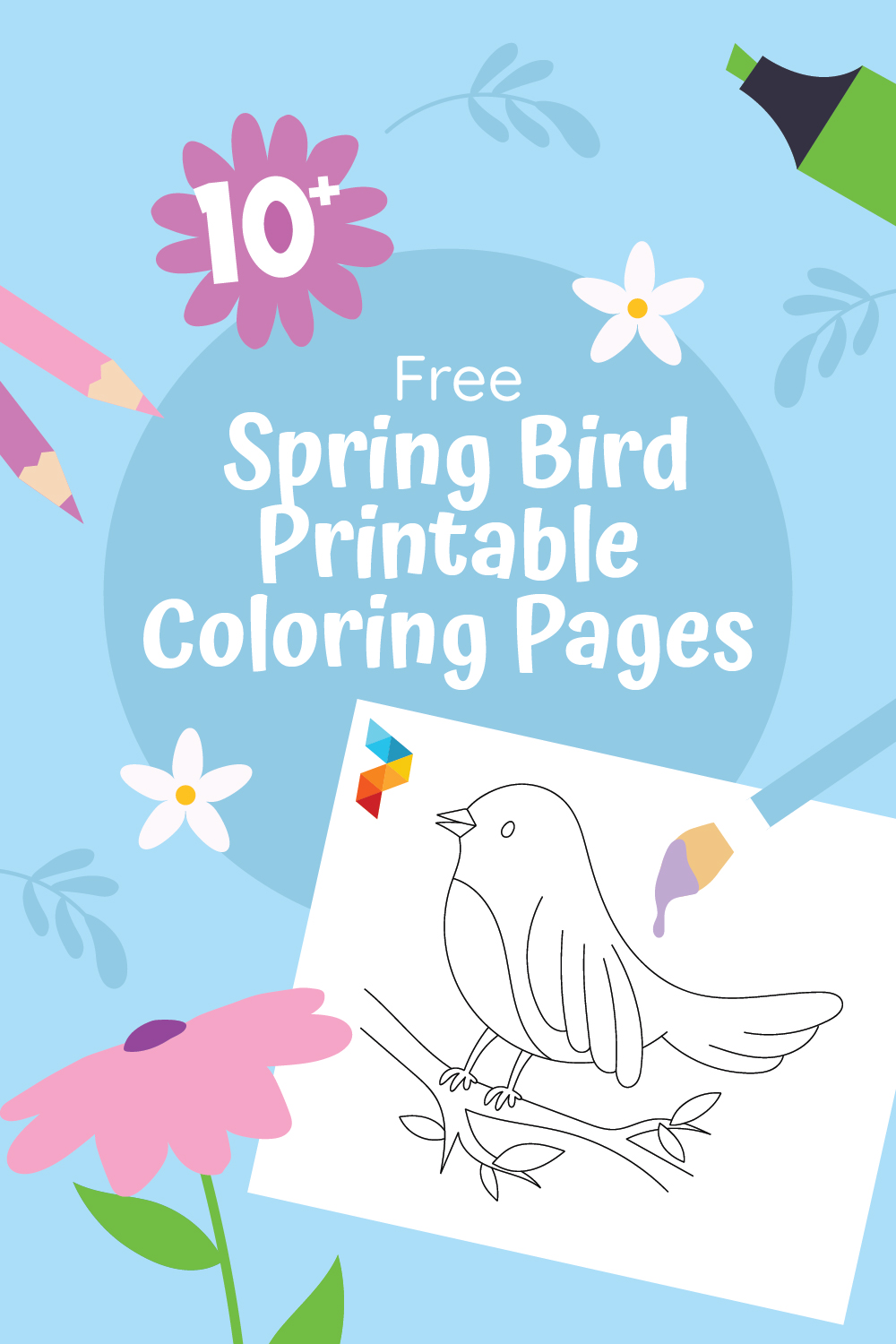 Spring Bird Coloring Pages Spring Bird Coloring Pages