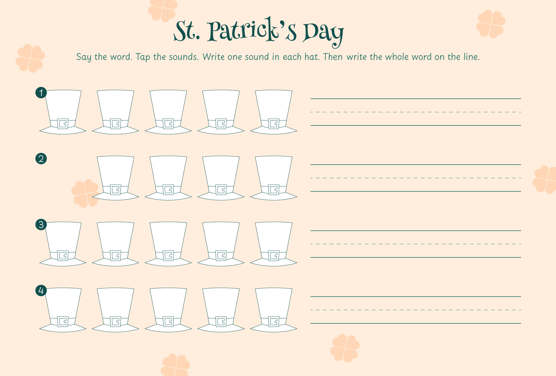 St Patrick Day Word Mapping Worksheet St Patrick Day Word Mapping Worksheet