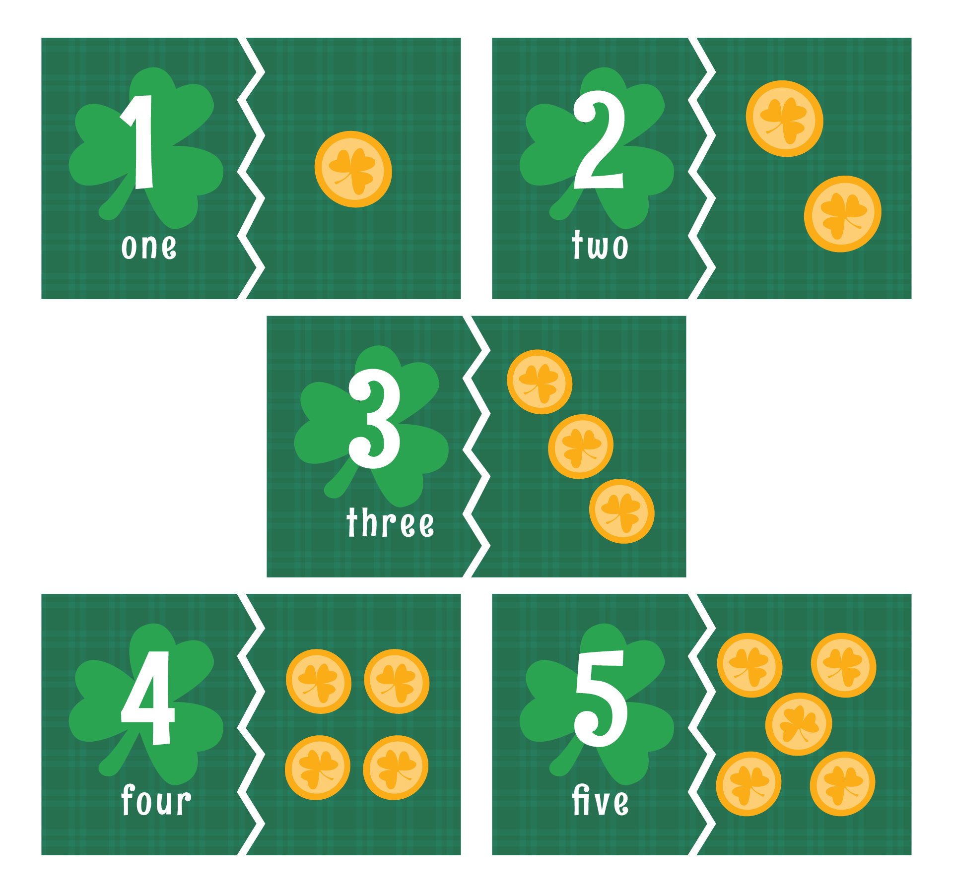 St Patrick Day Number Puzzle Matching St Patrick Day Number Puzzle Matching