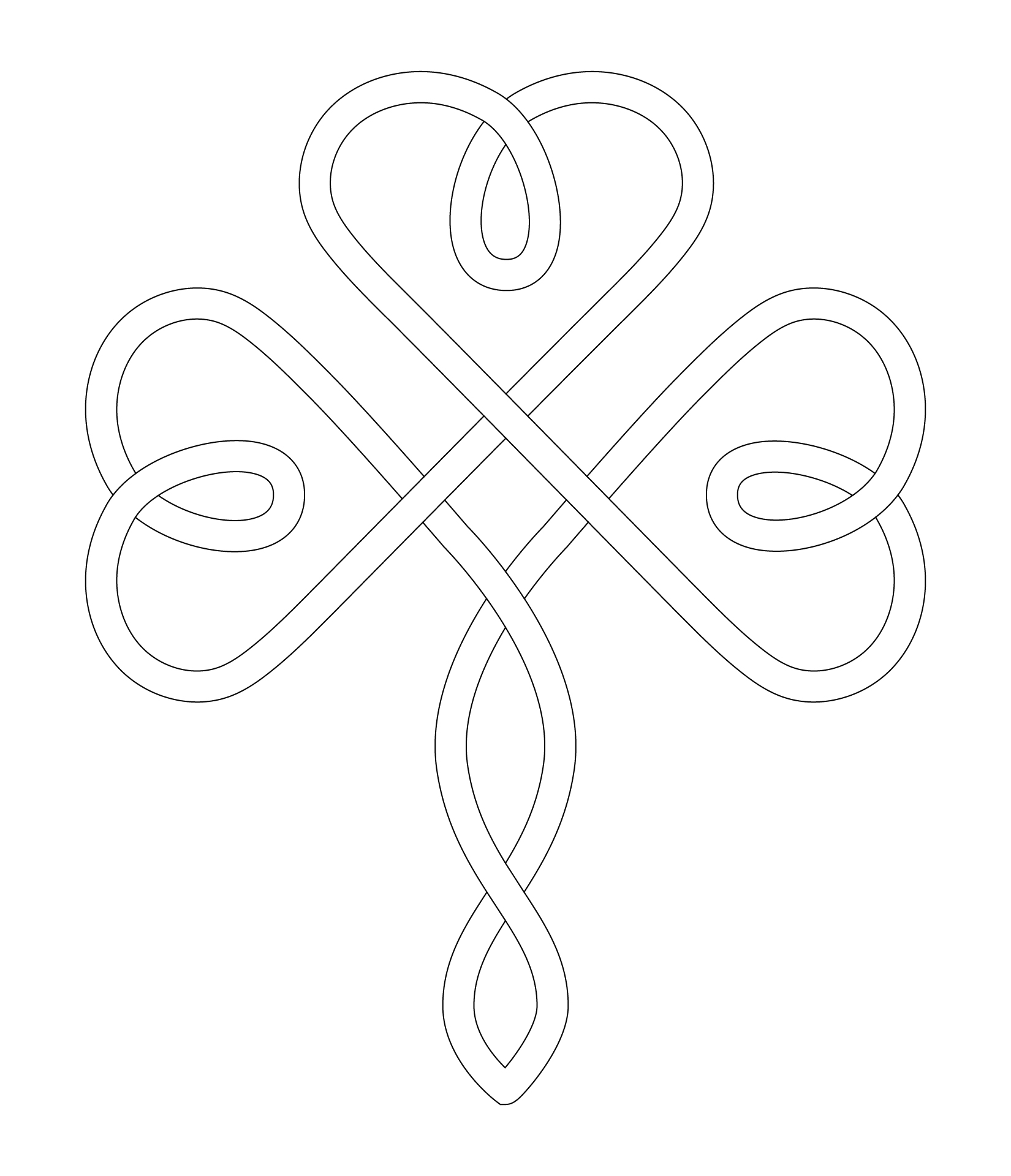 Celtic Knot Shamrock Coloring Sheet