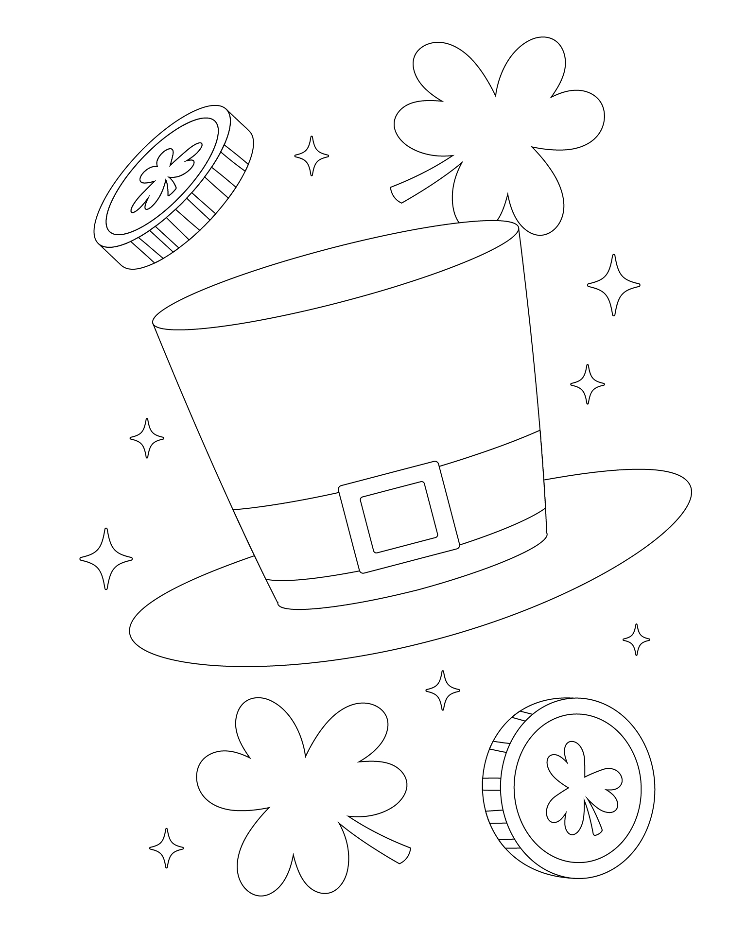 March Saint Patrick Holiday Coloring Pages