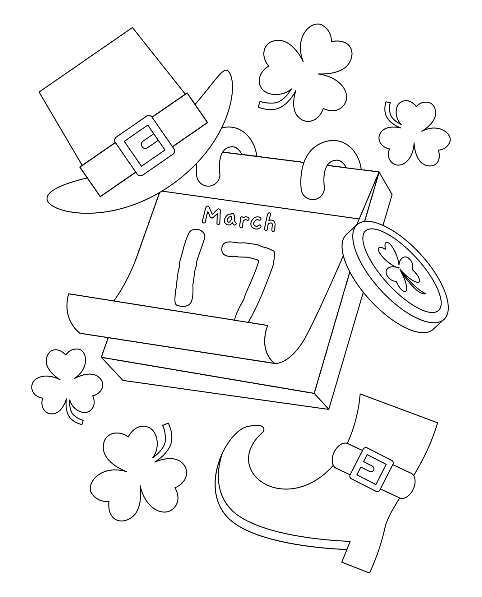 St Patrick Day Coloring Worksheet
