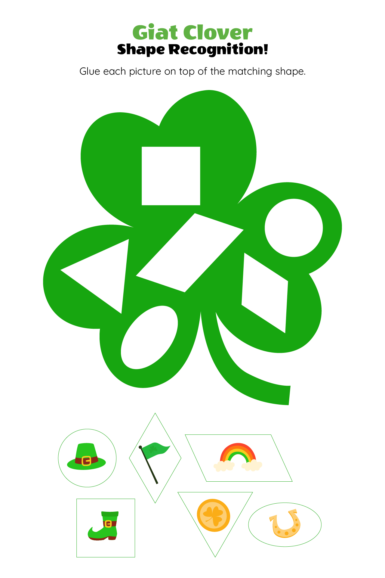 St Patricks Day Preschool Activities Cut And Paste