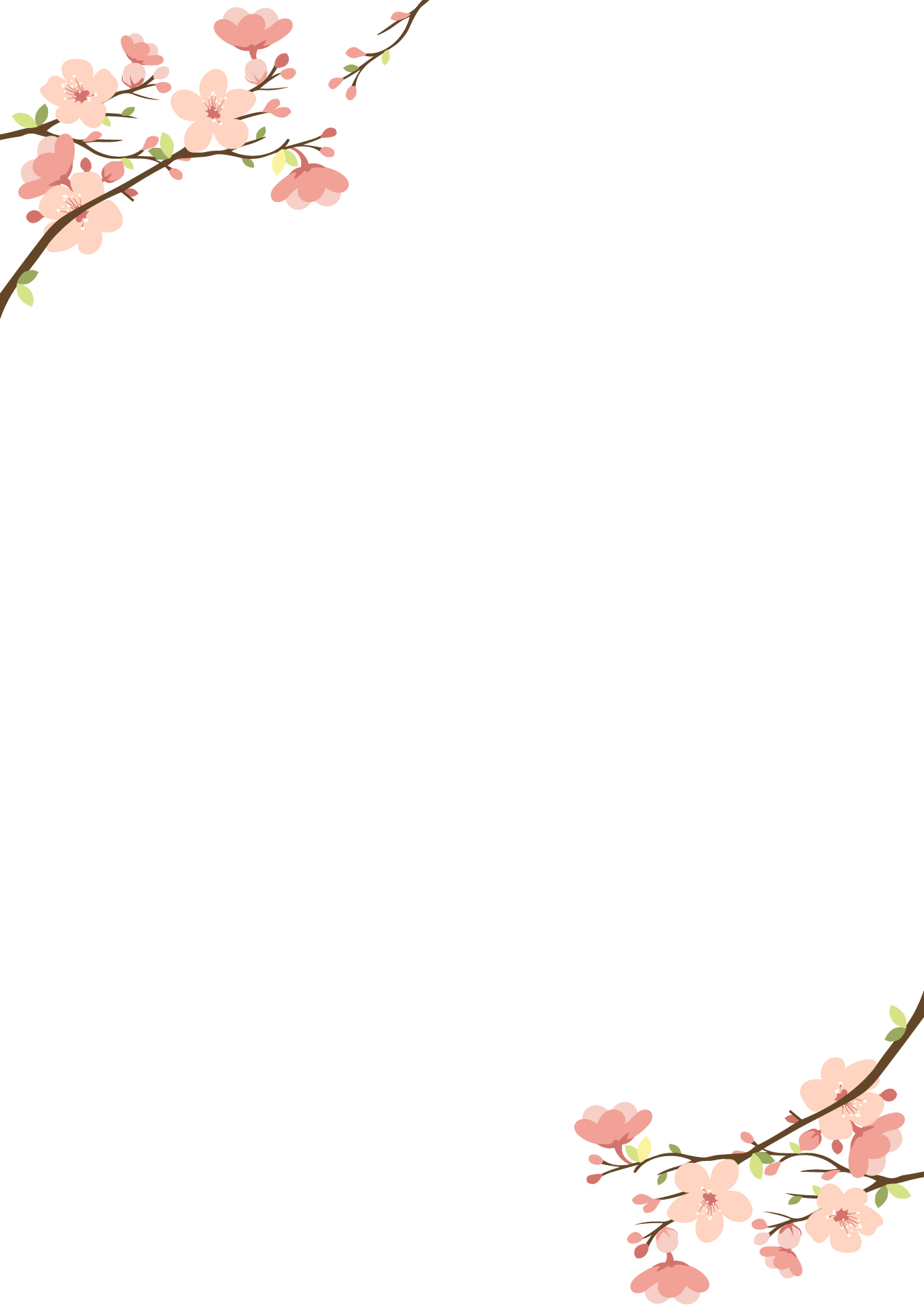 Flower Handwriting Paper For Spring