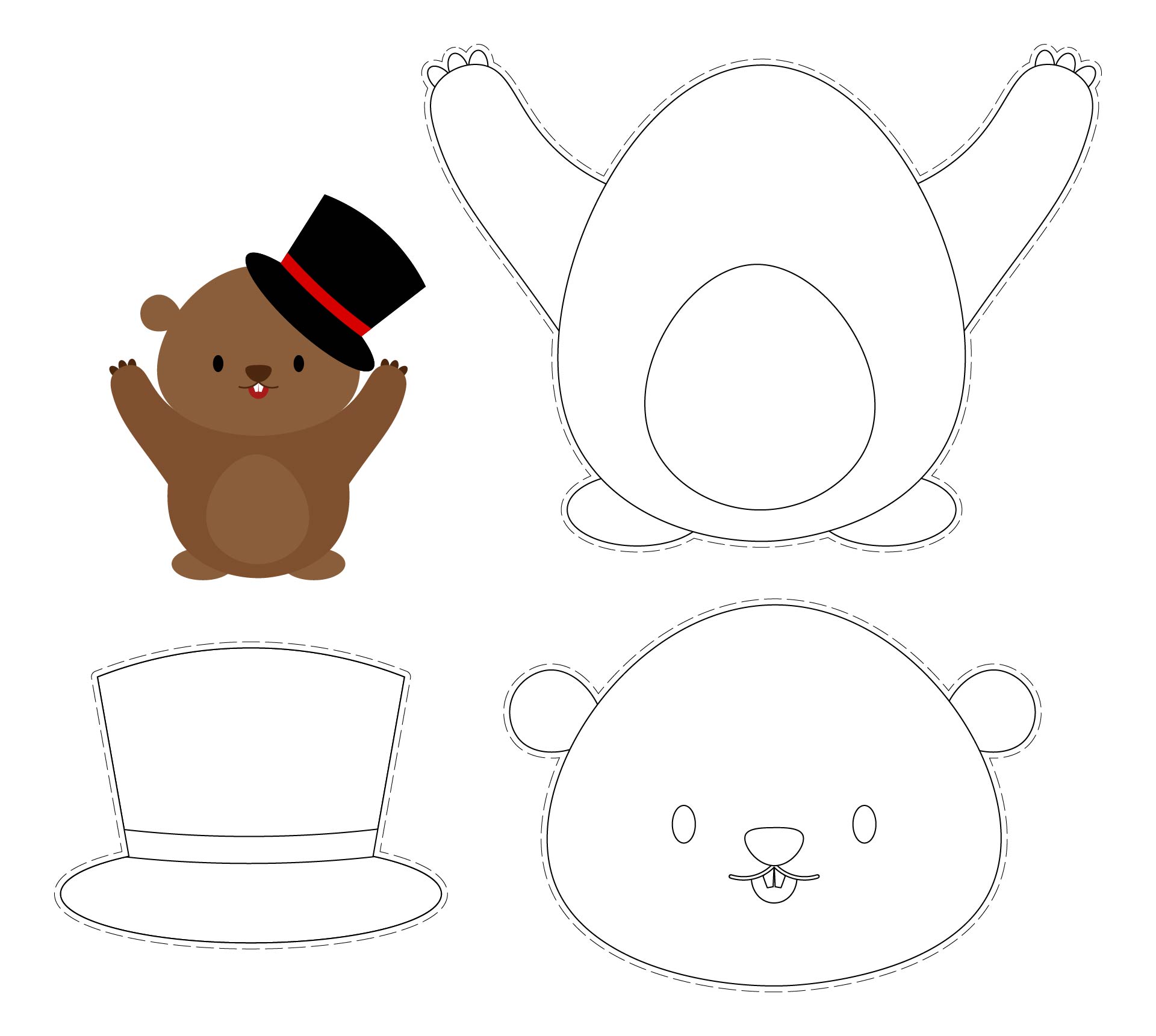 Animal Craft Groundhog Day Craft Animal Craft Groundhog Day Craft