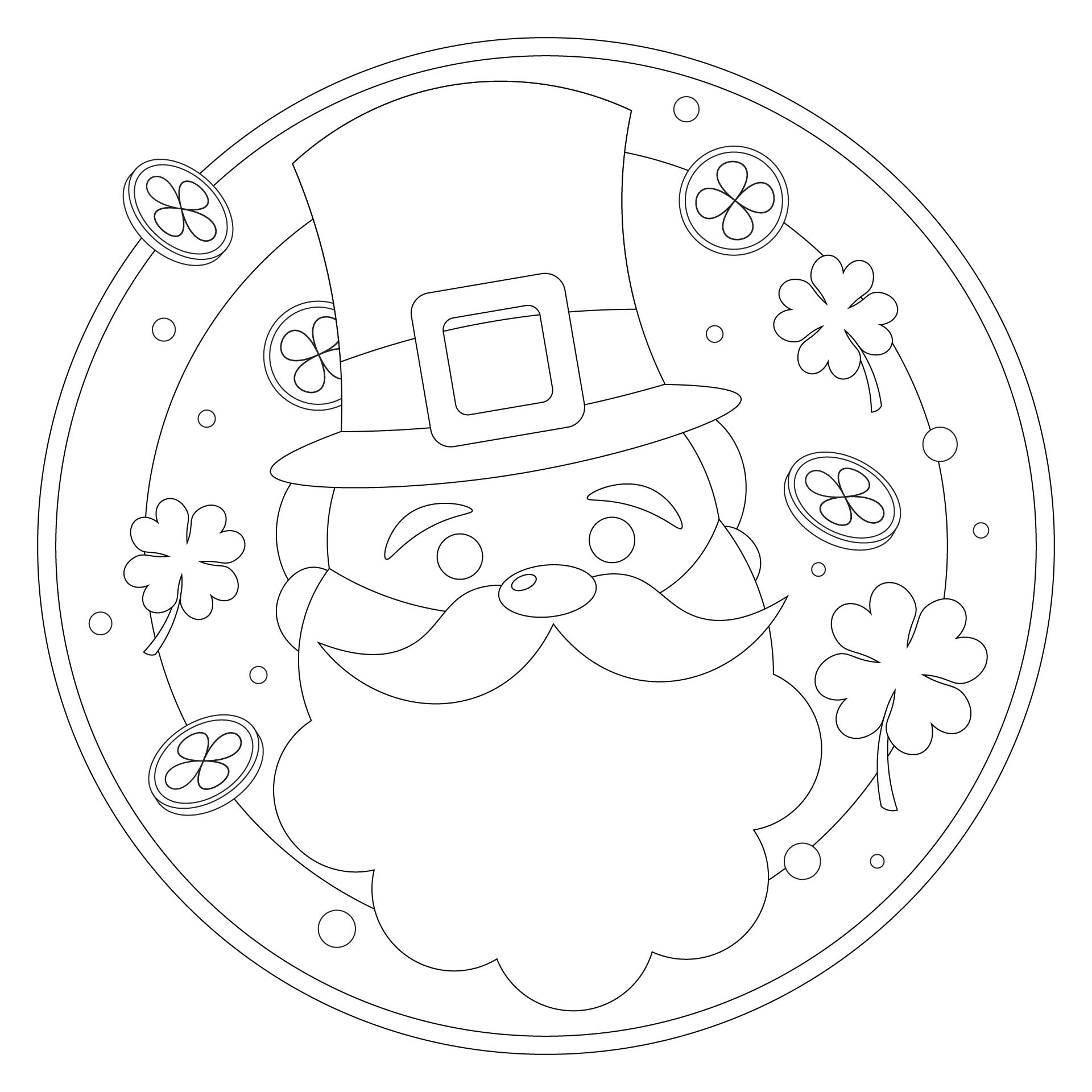 Happy Lucky Leprechaun Coloring Activity