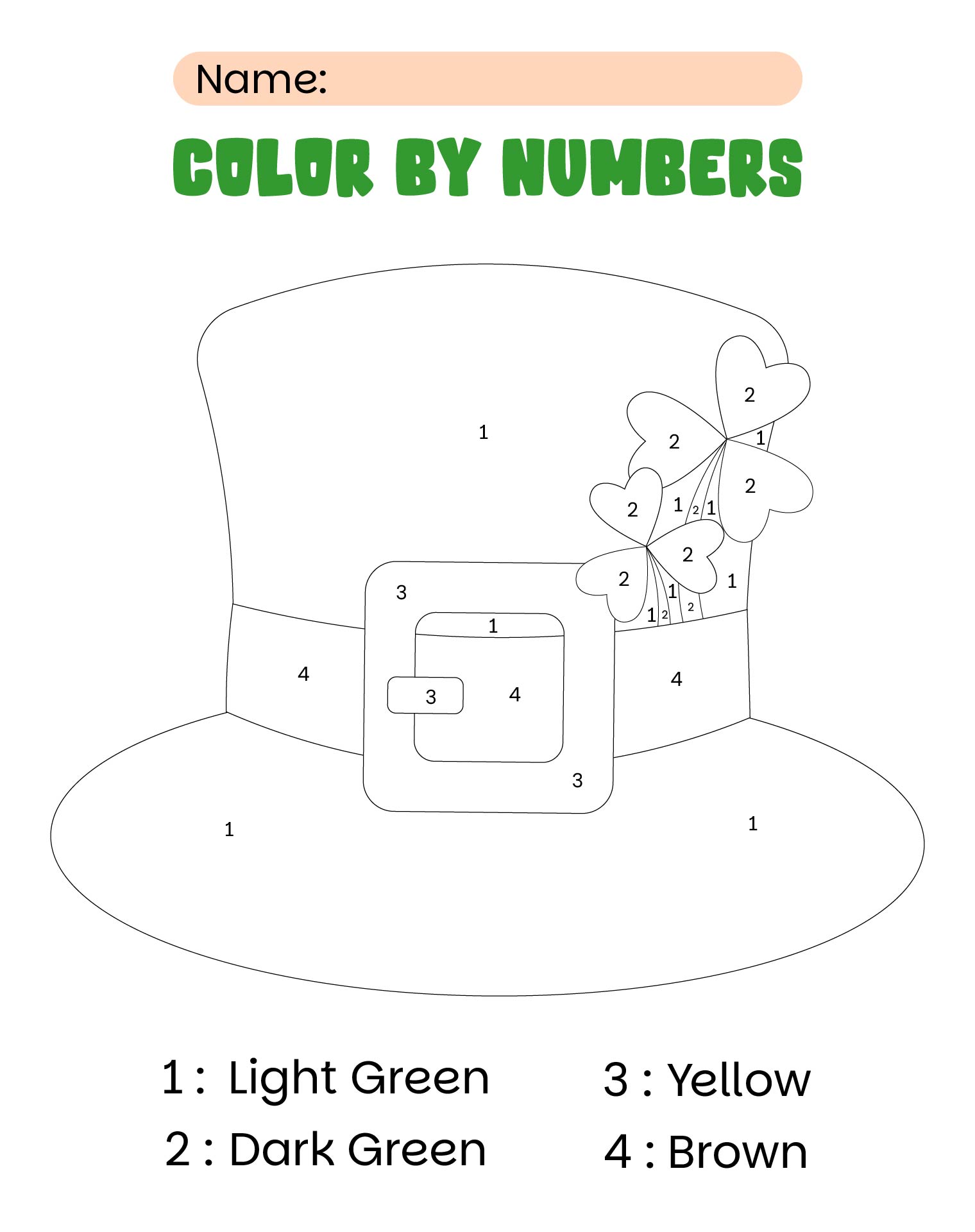 St. Patricks Day Printable Worksheets For Kids