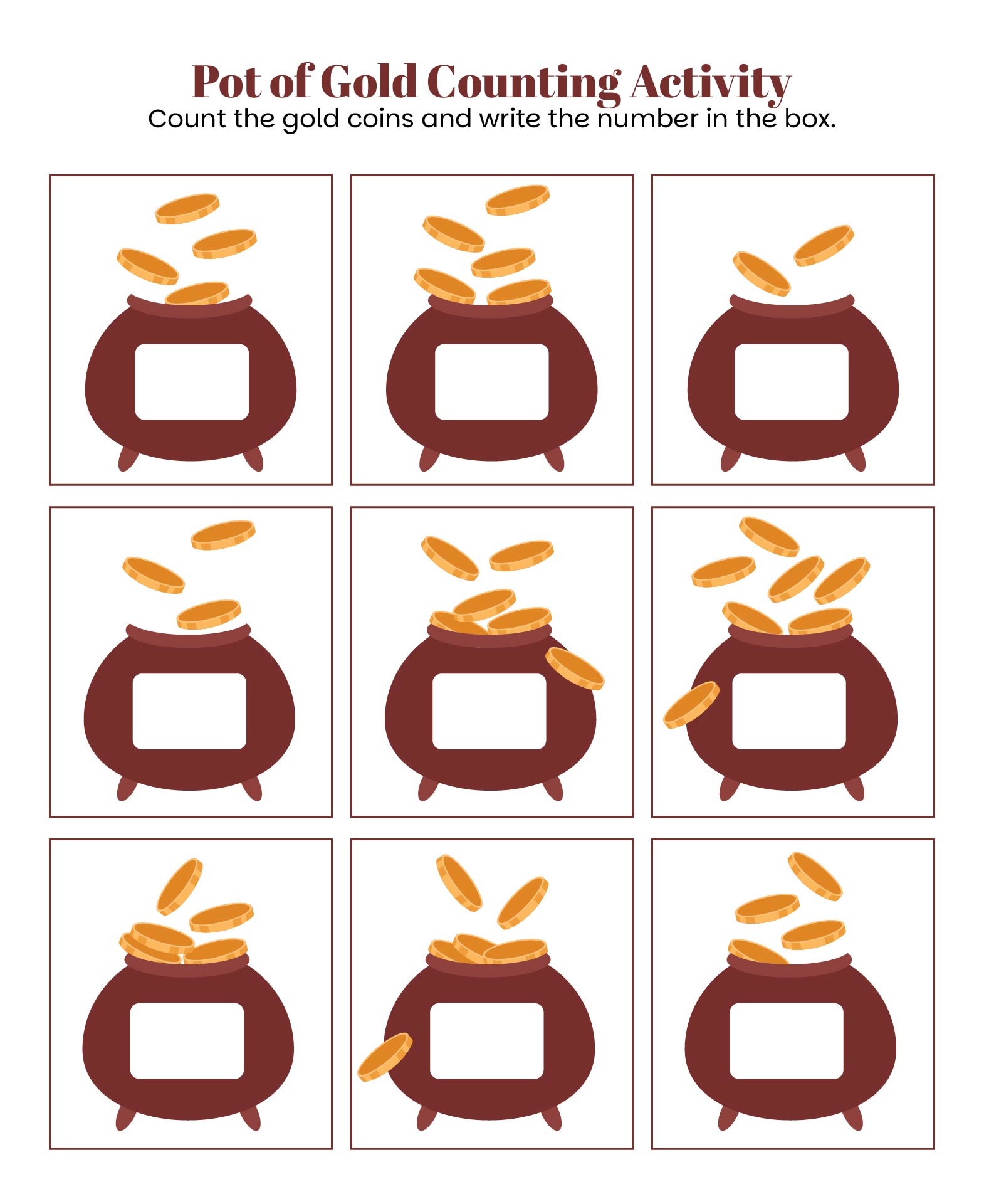 Pot Of Gold Counting Activity