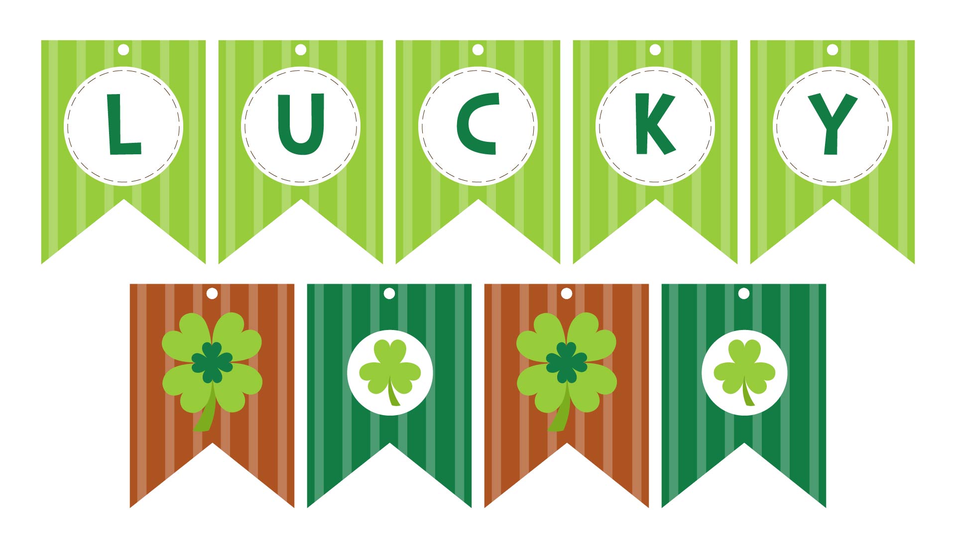 Shamrock Garland Printable For March Shamrock Garland Printable For March