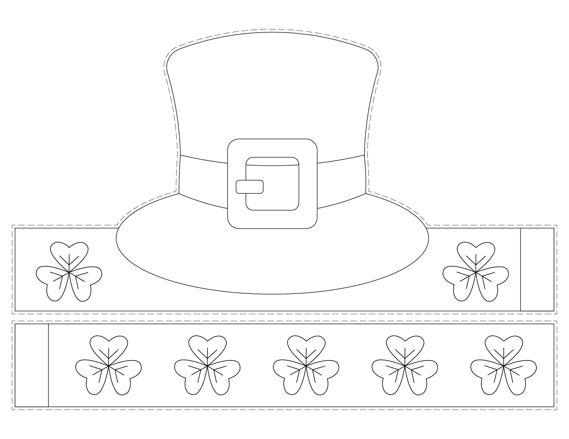 Cut And Color Saint Patrick Hat Craft