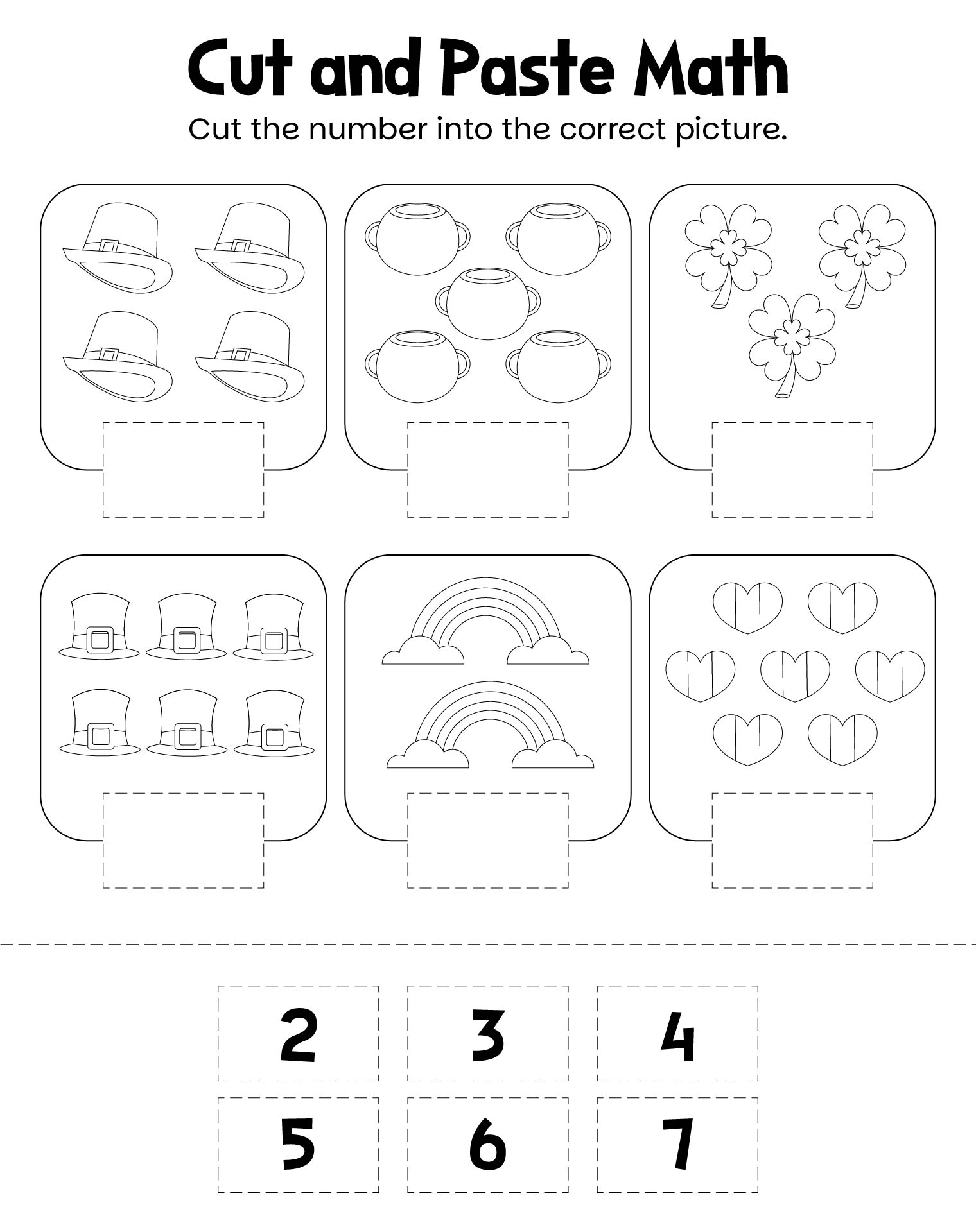Cut And Paste Math Worksheet Cut And Paste Math Worksheet