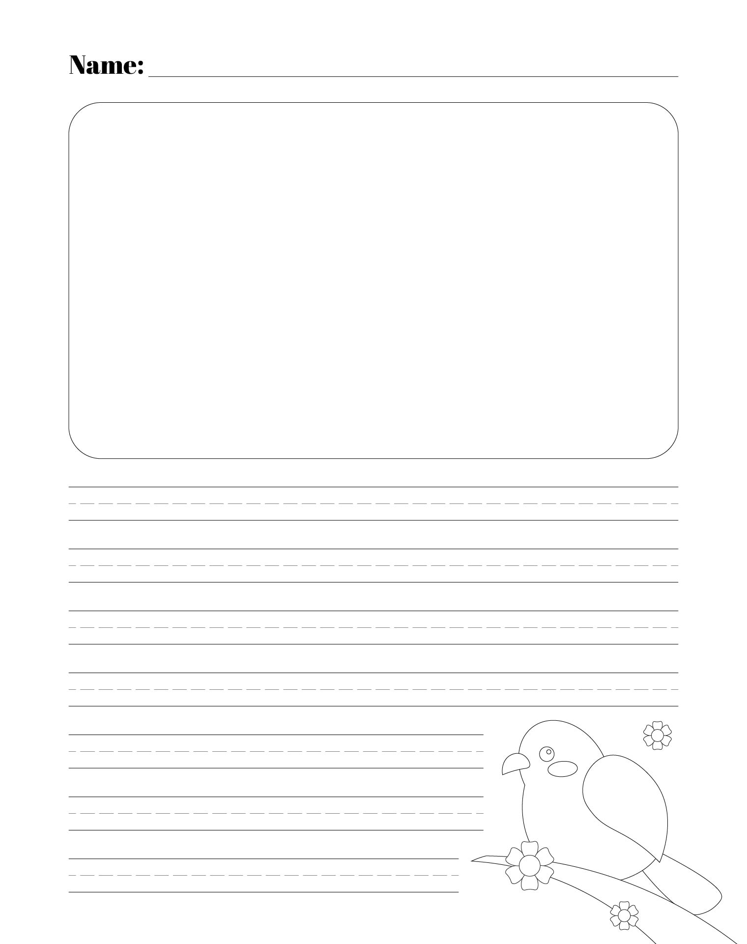 Kindergraten Writing Spring Paper