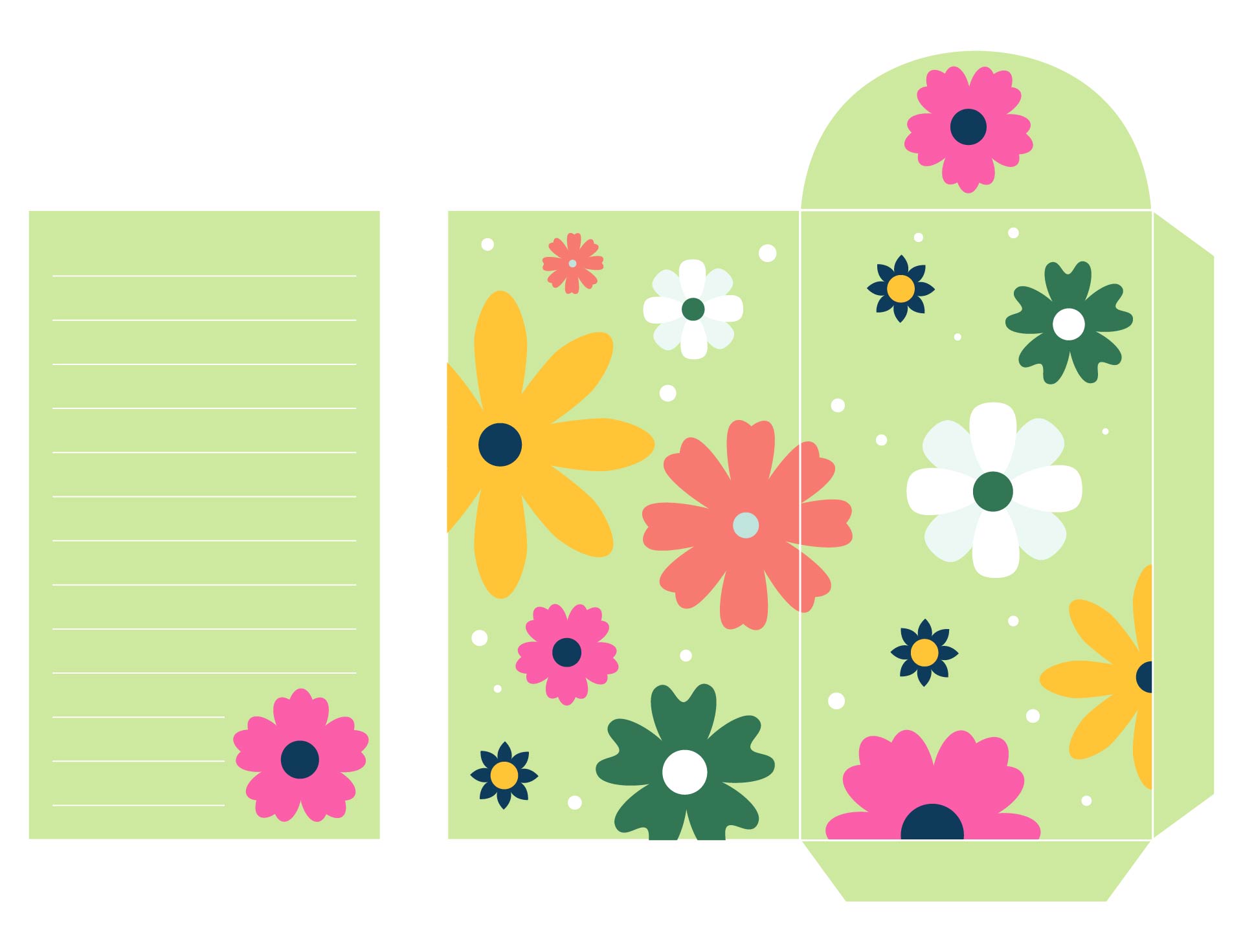 Printable Spring Writing Paper And Envelope
