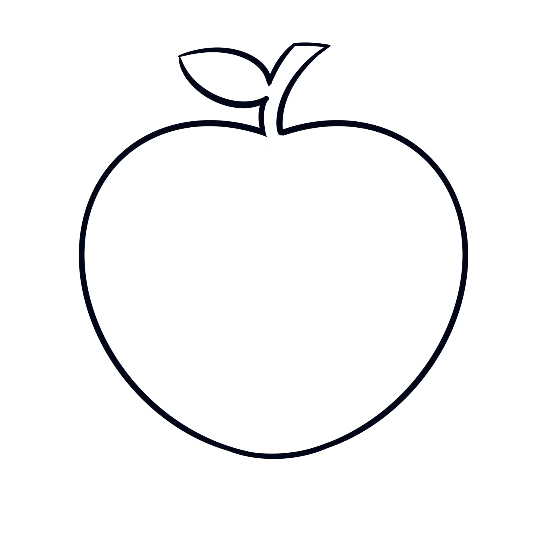 Apple Shape Printable for Kids