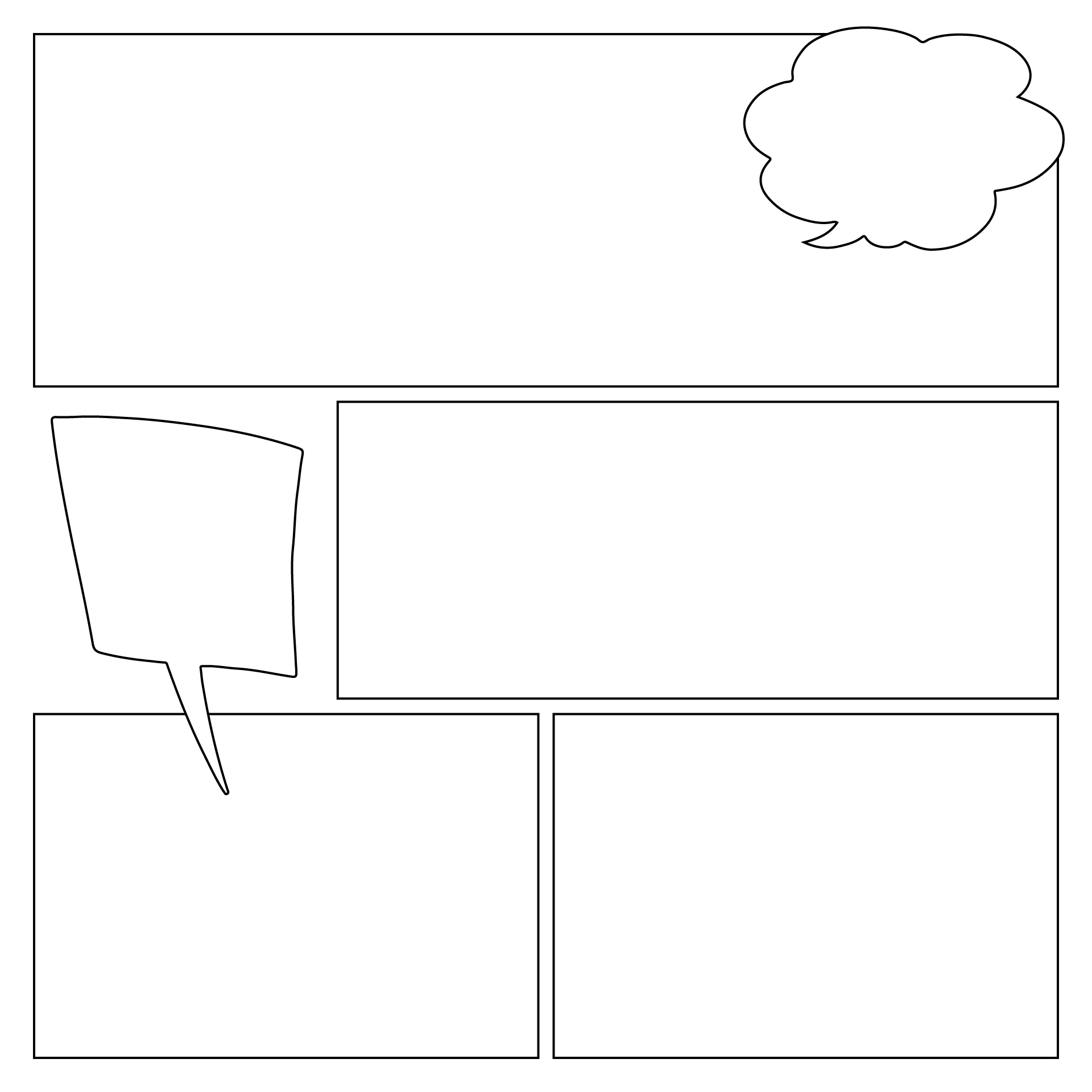 Blank Comic Strips for Kids