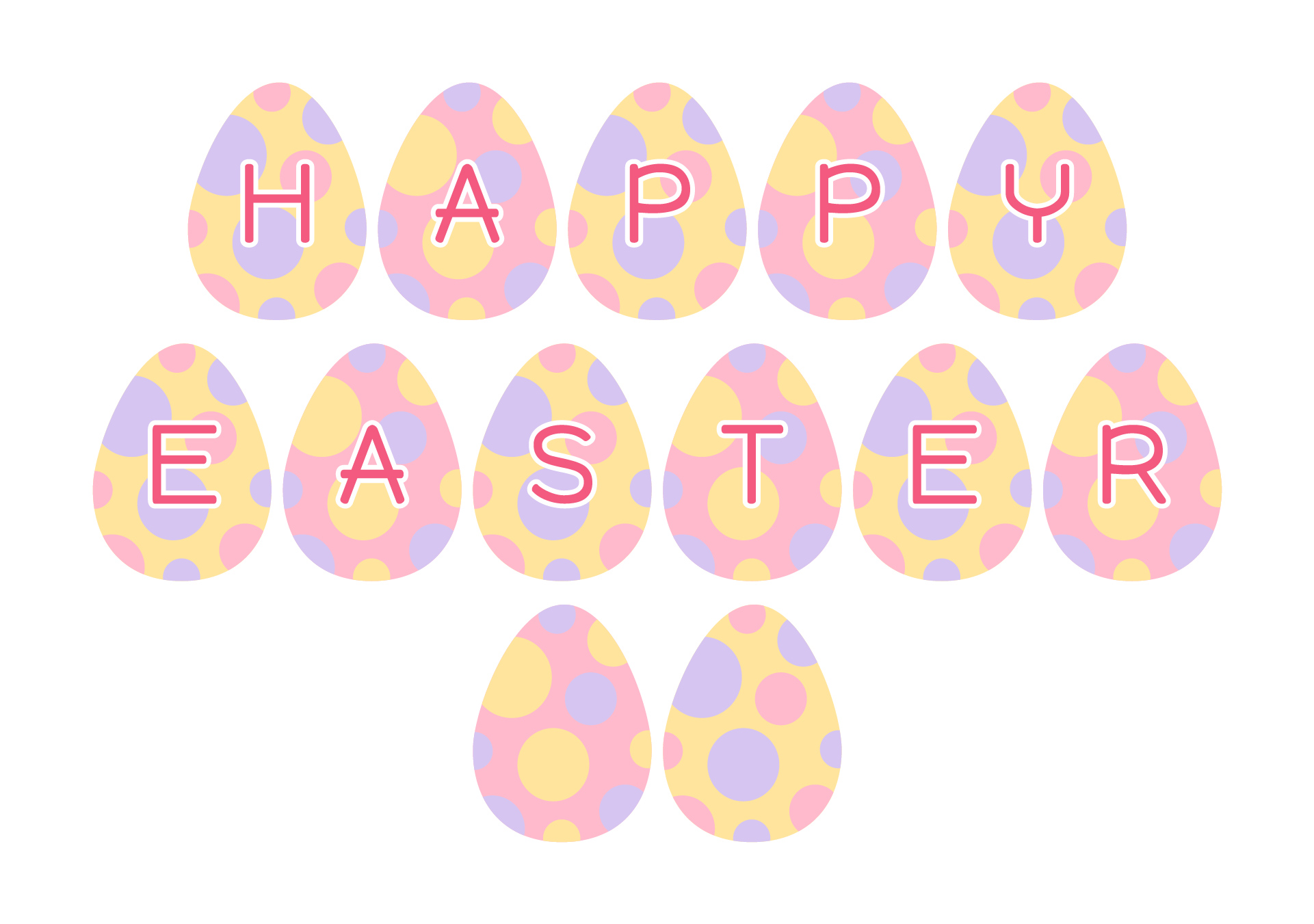 Colorful Easter Printable Banner for Kids