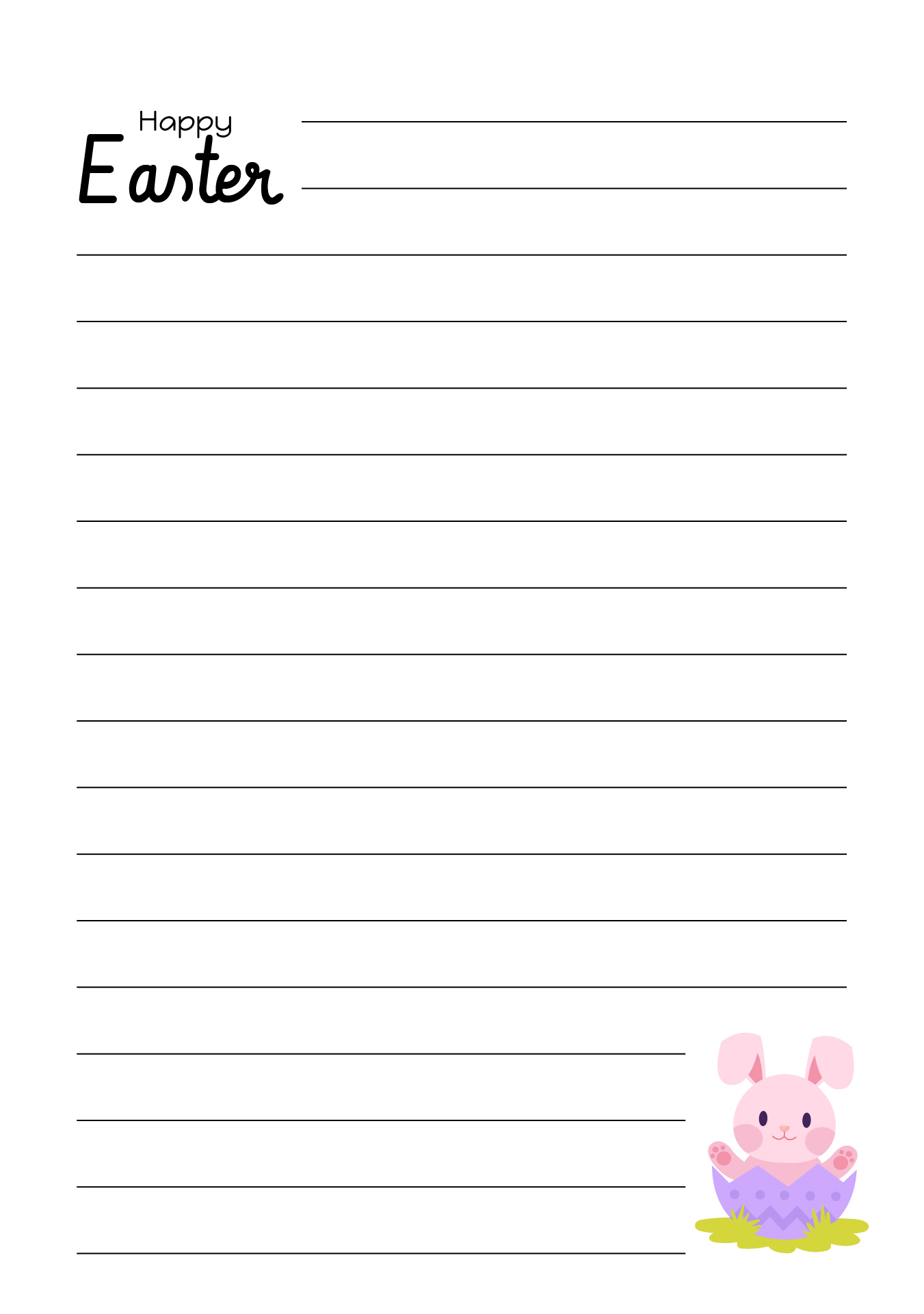 Easter Bunny Stationery for Kids Easter Bunny Stationery for Kids