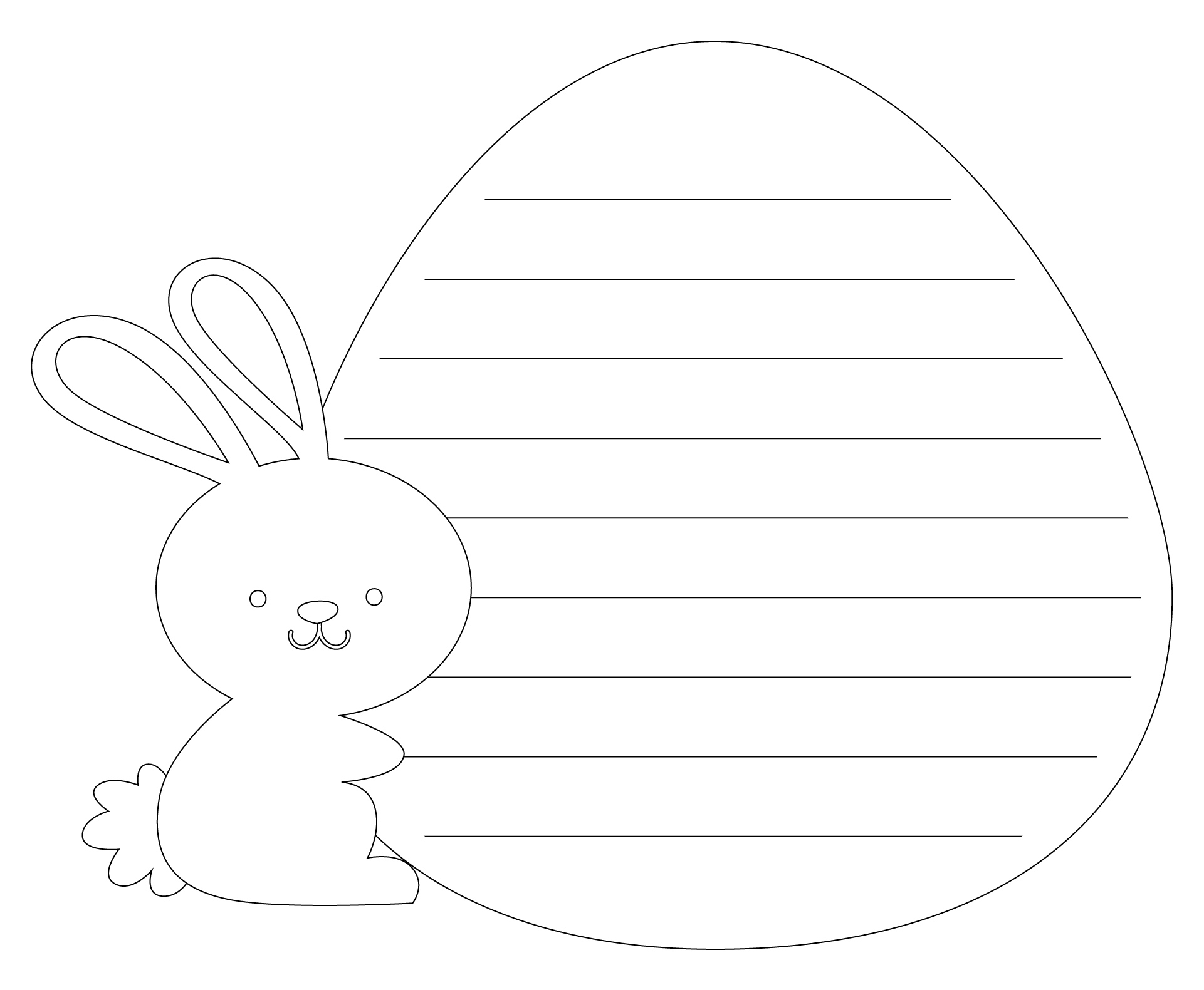 Easter Bunny Themed Writing Paper Easter Bunny Themed Writing Paper