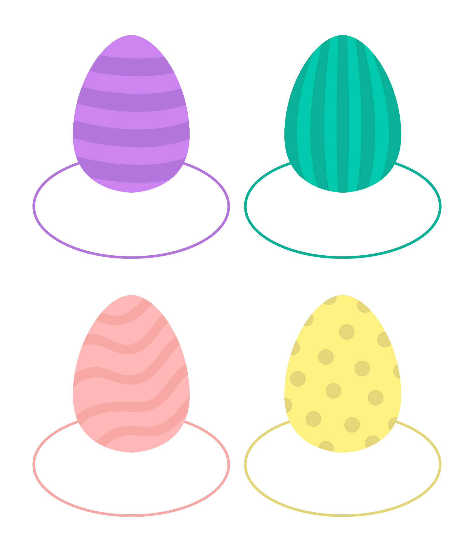 Easter Egg Name Tag Stickers