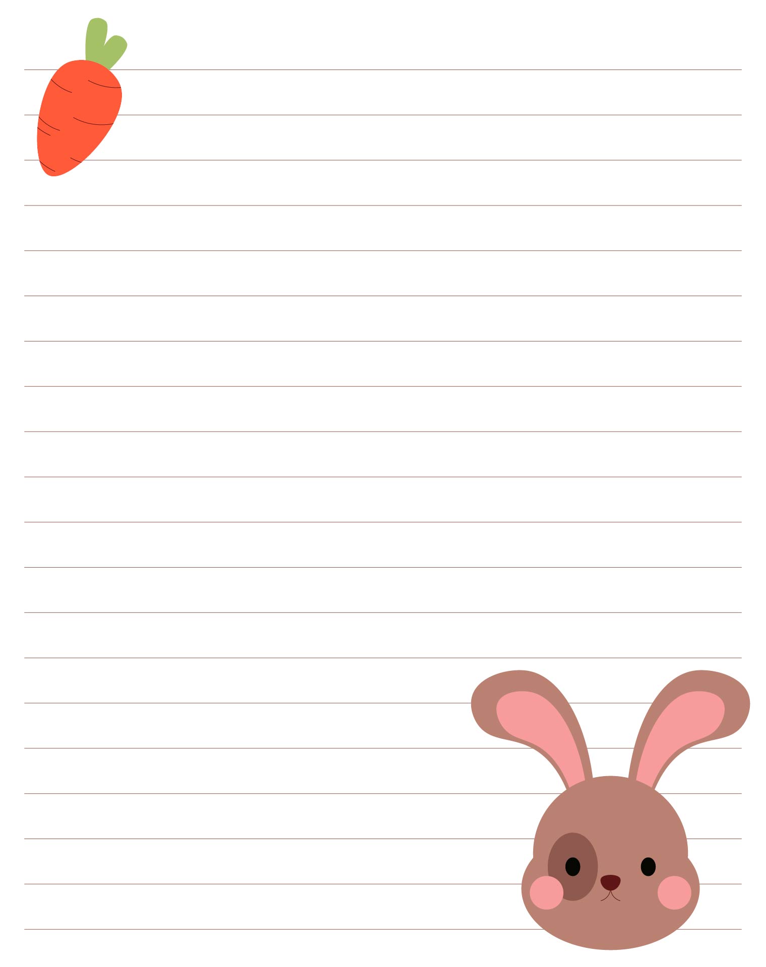 Easter Rabbit Correspondence Sheets Easter Rabbit Correspondence Sheets