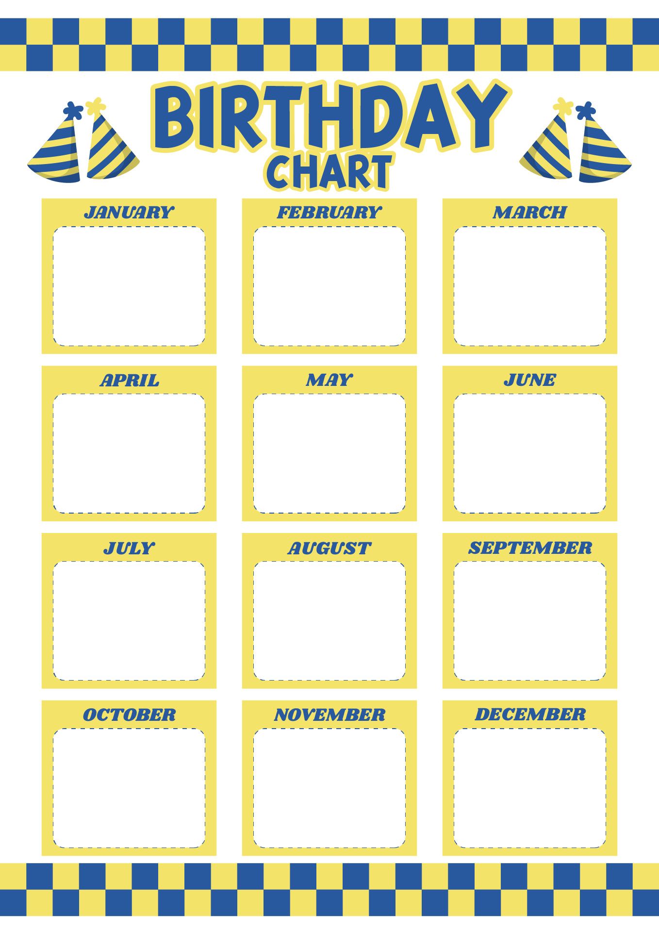 Family Birthday Chart Printable
