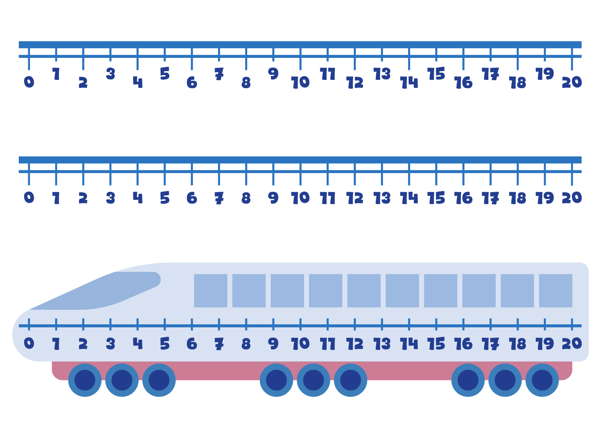 Giant Printable Number Line to 20 for Classroom