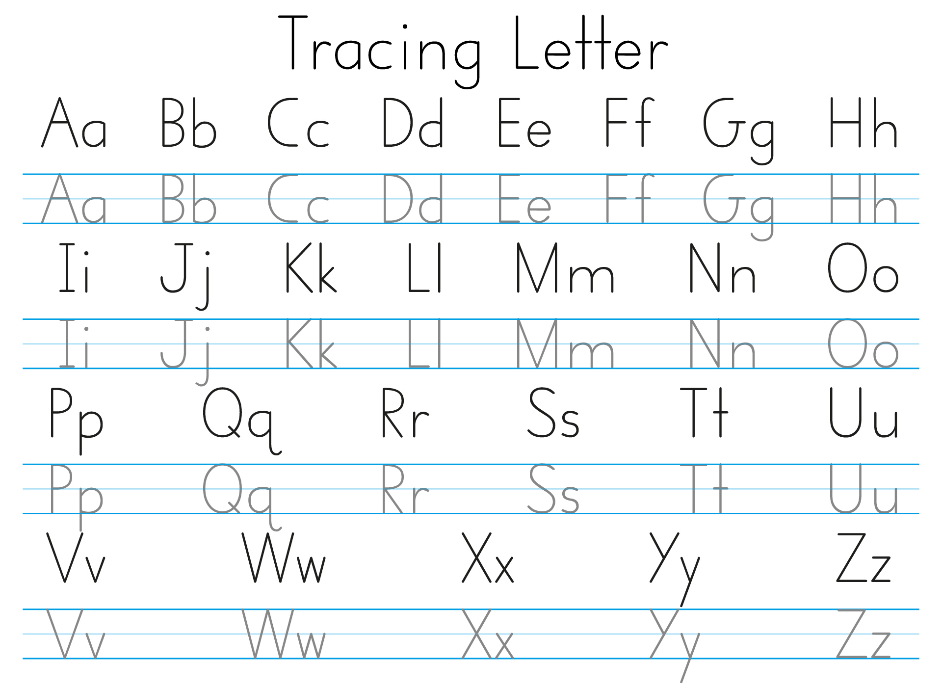 Handwriting Without Tears Preschool Alphabet Tracing