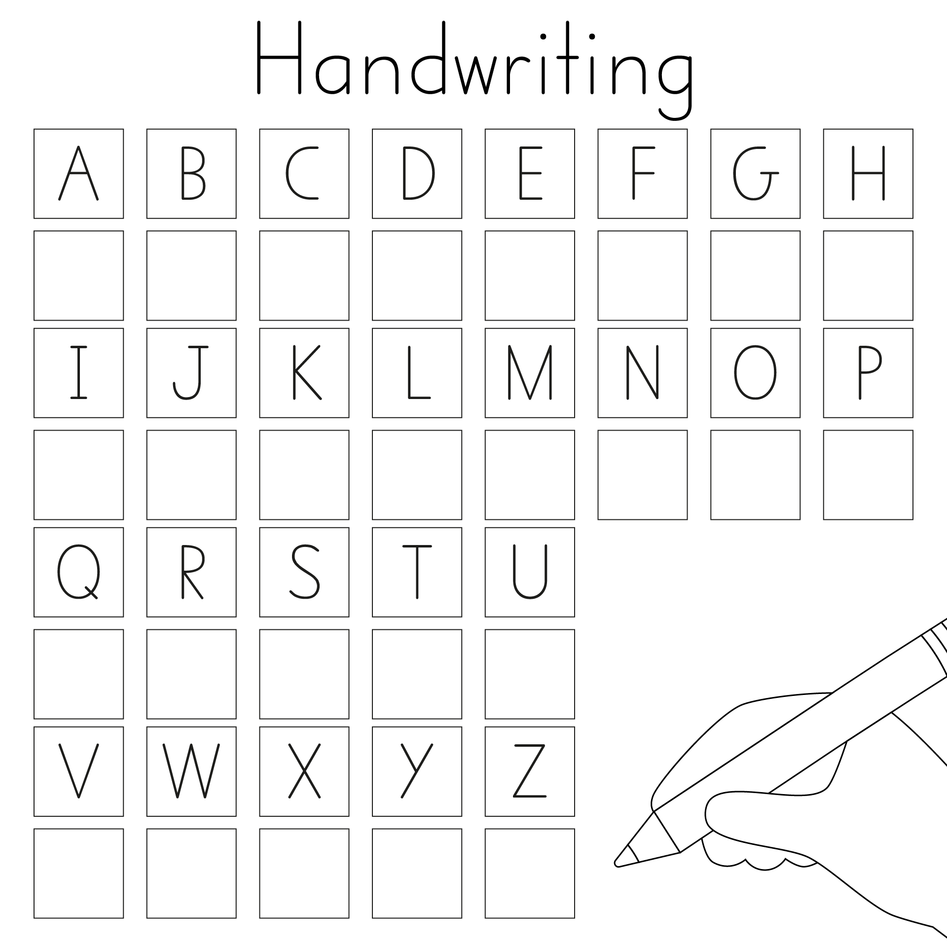 Handwriting Without Tears Preschool Worksheets