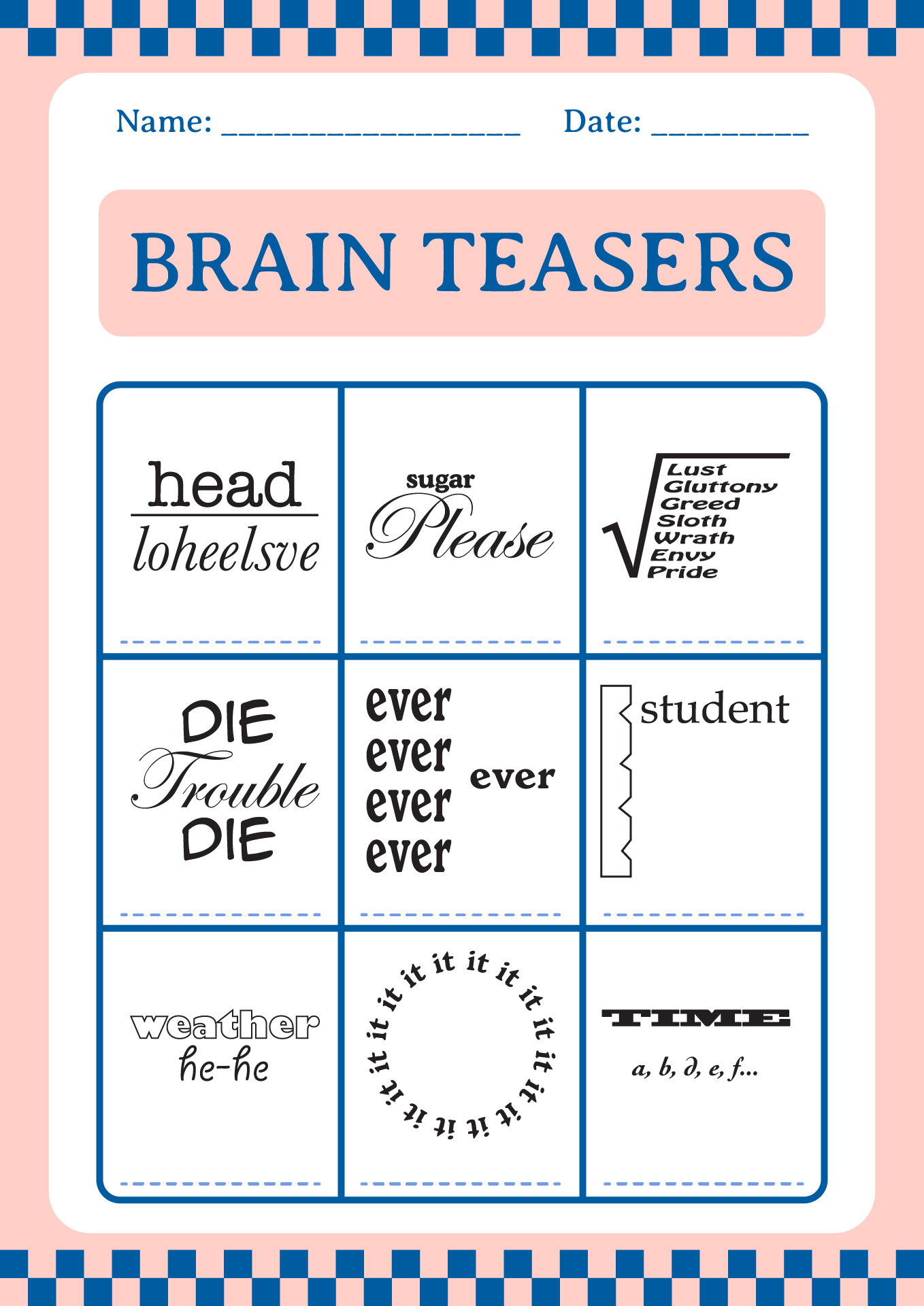 Memory Exercises for Seniors Printable Activities