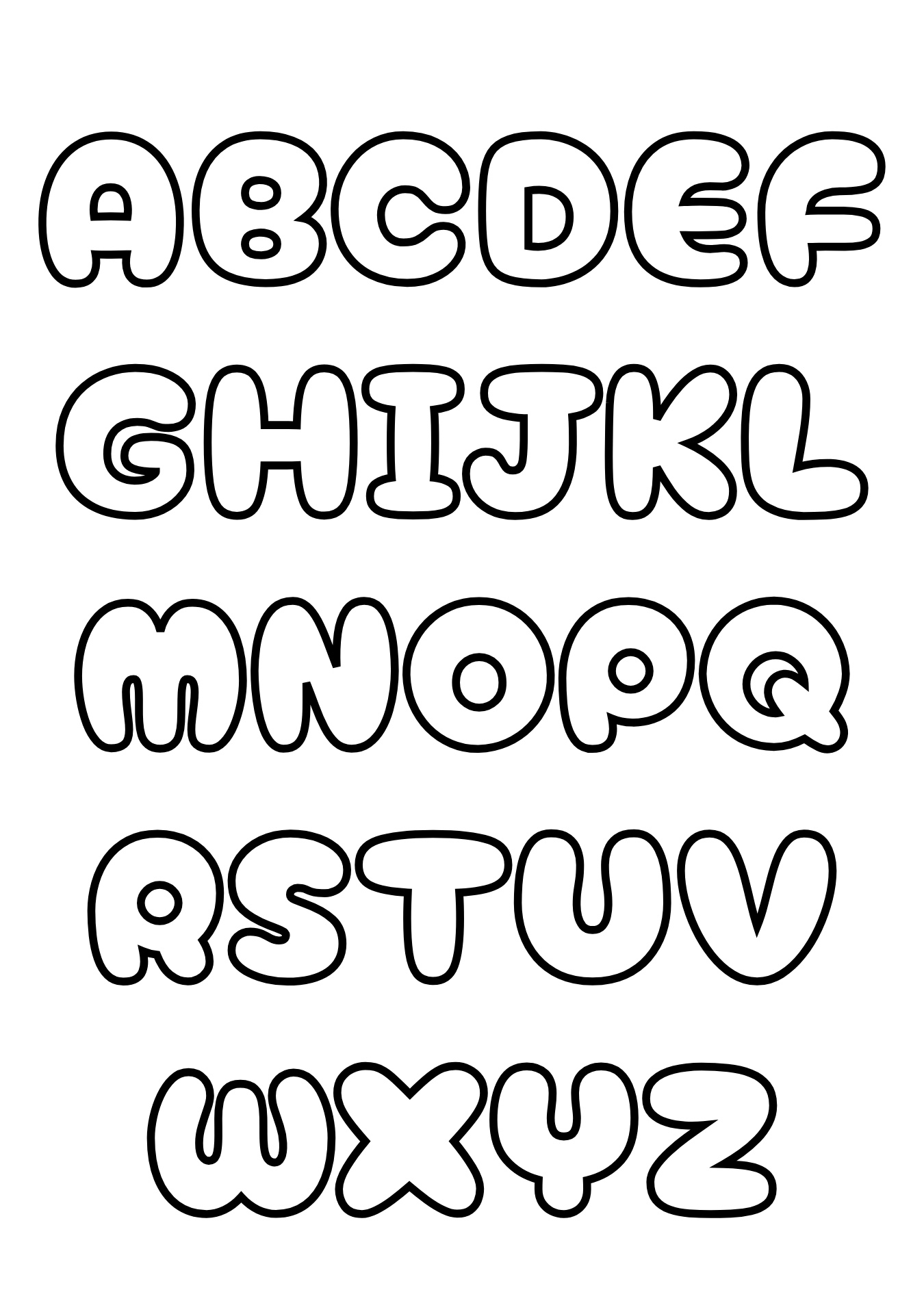 Oversized Bubble Letters for Wall Display