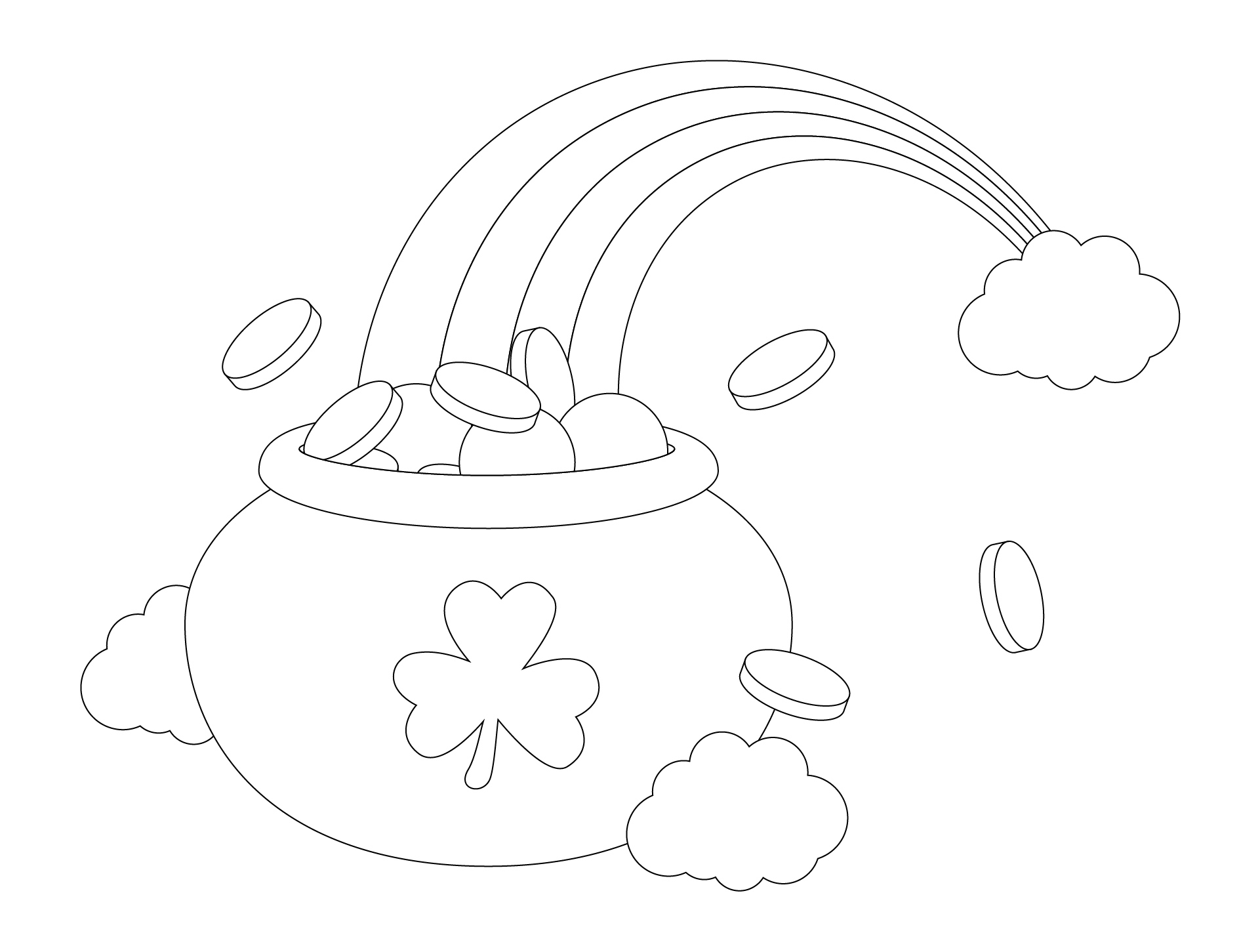 Pot of Gold Rainbow Printables