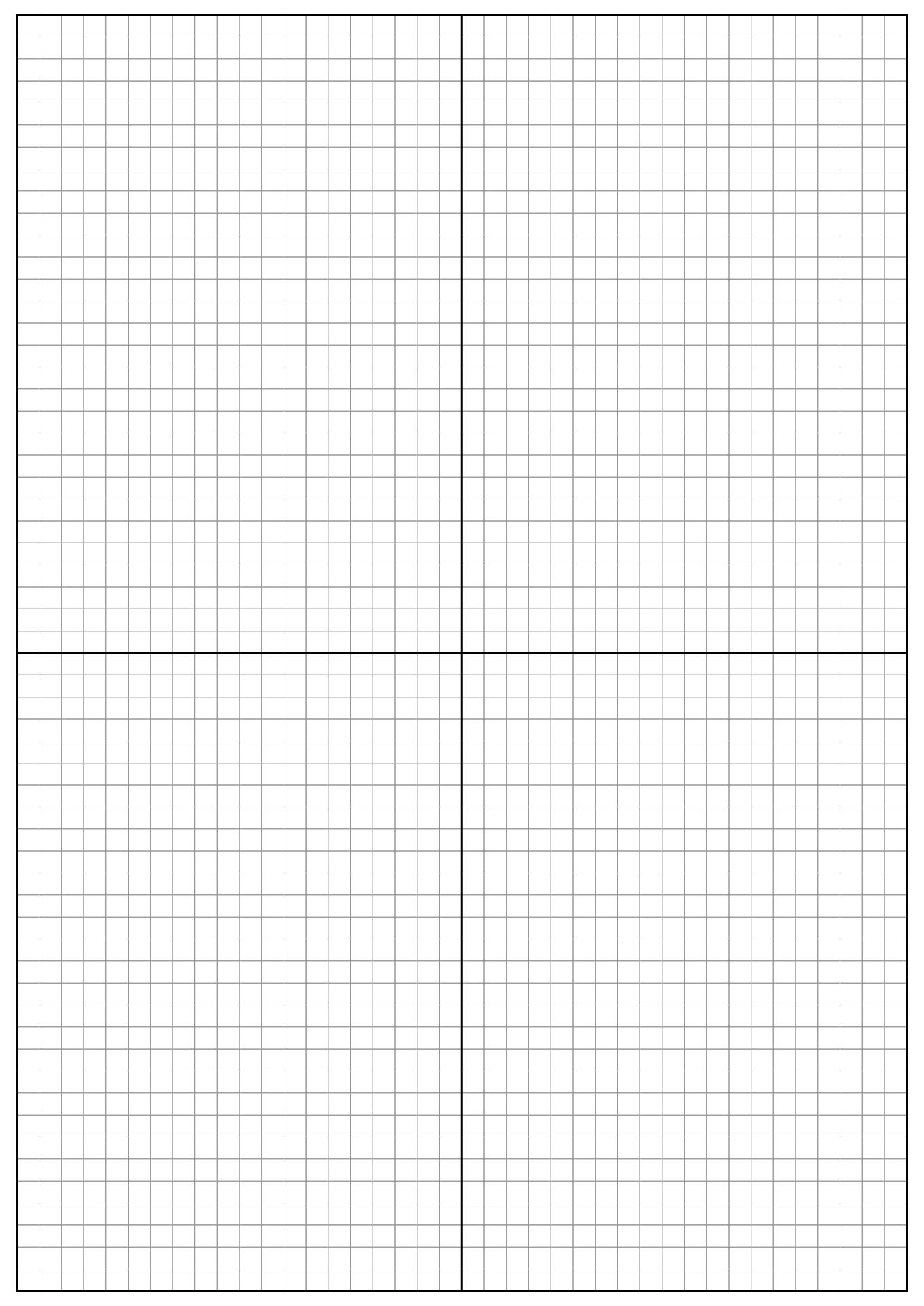 Printable 1/4 Inch Graphing Paper for Engineering