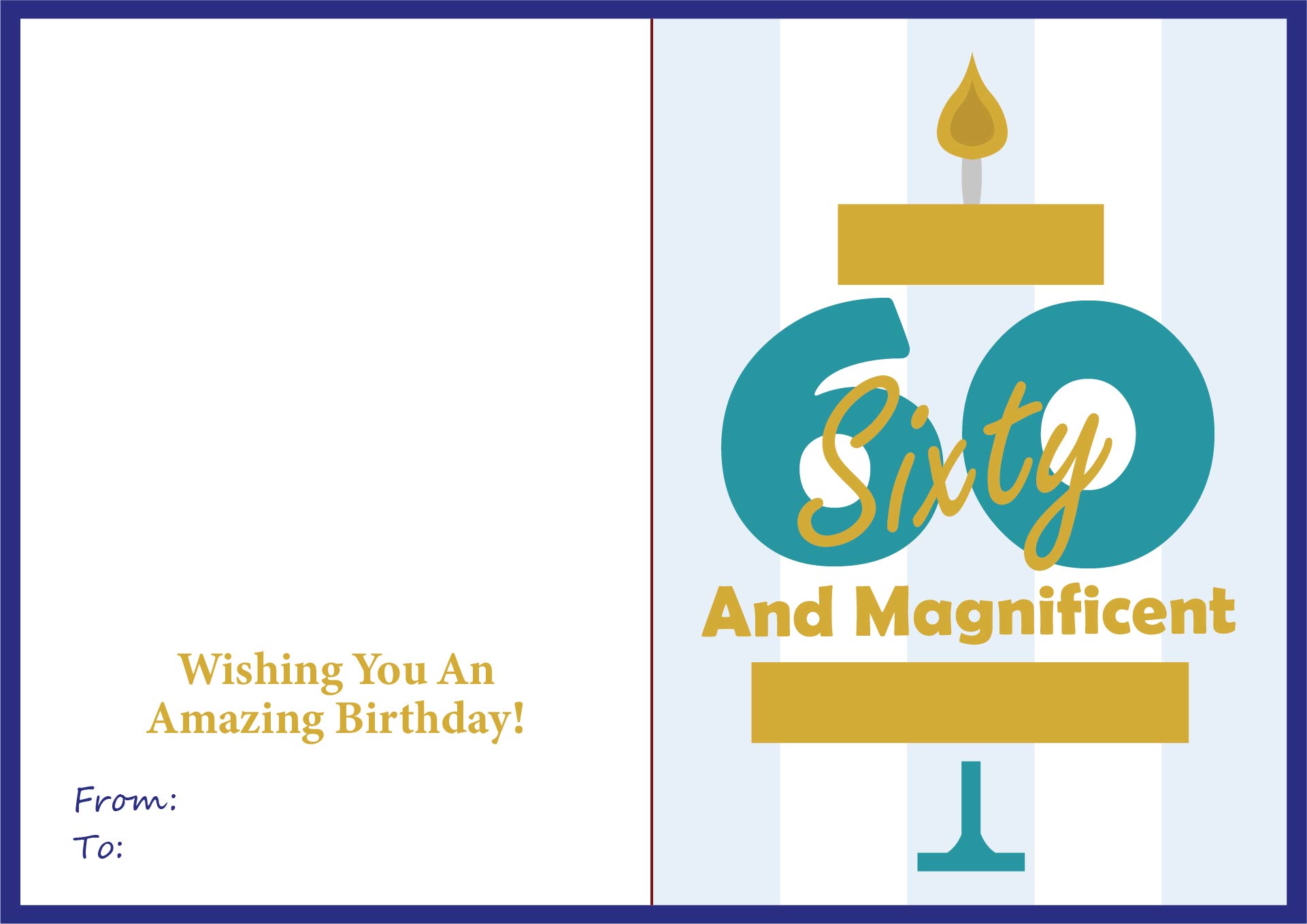Printable 60th Birthday Cards for Dad