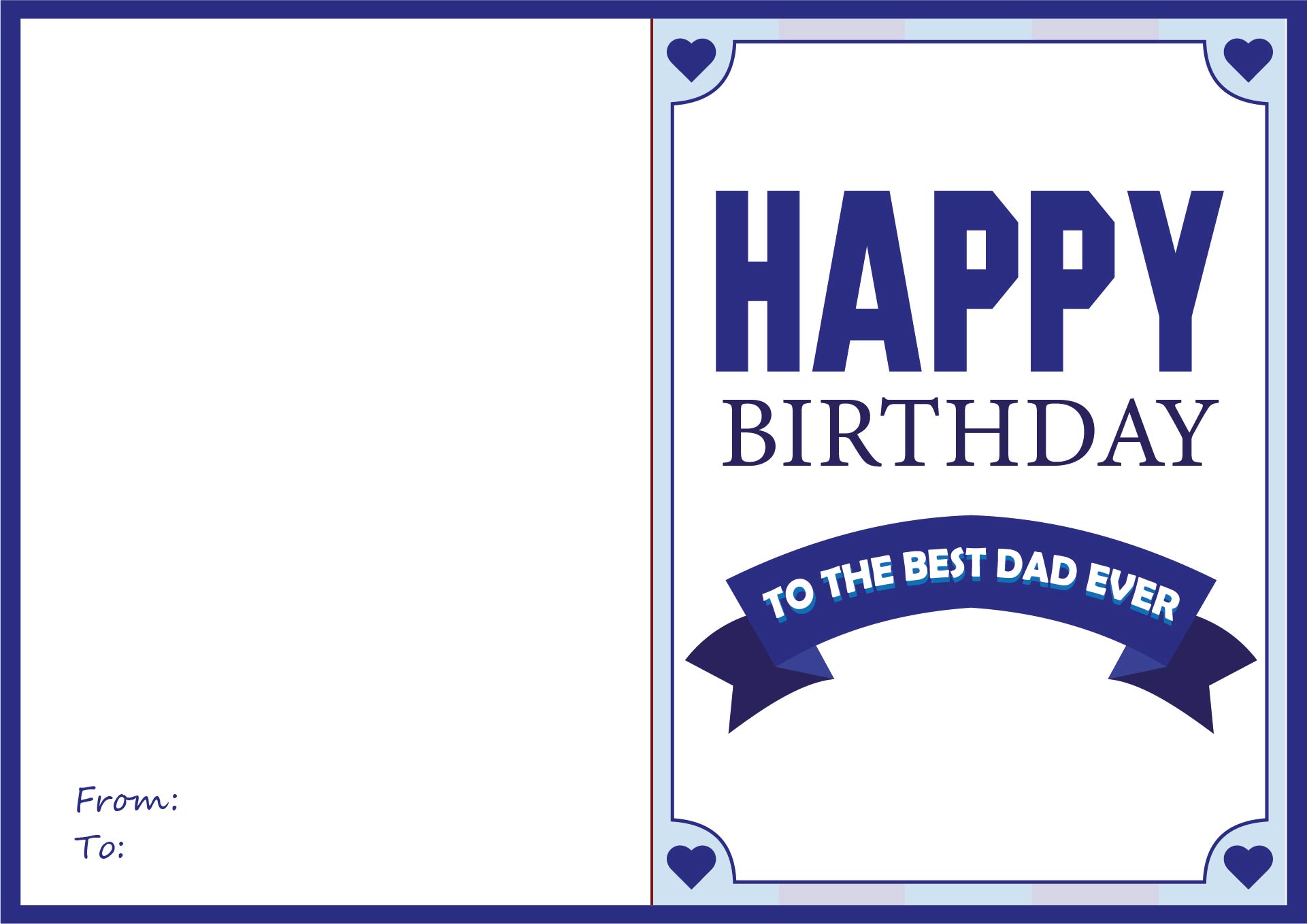 Printable Birthday Cards for Dad from Daughter
