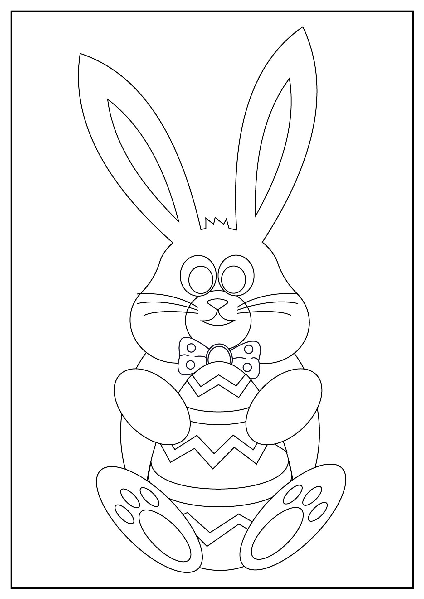 Printable Easter Bunny Coloring Sheets for Preschoolers