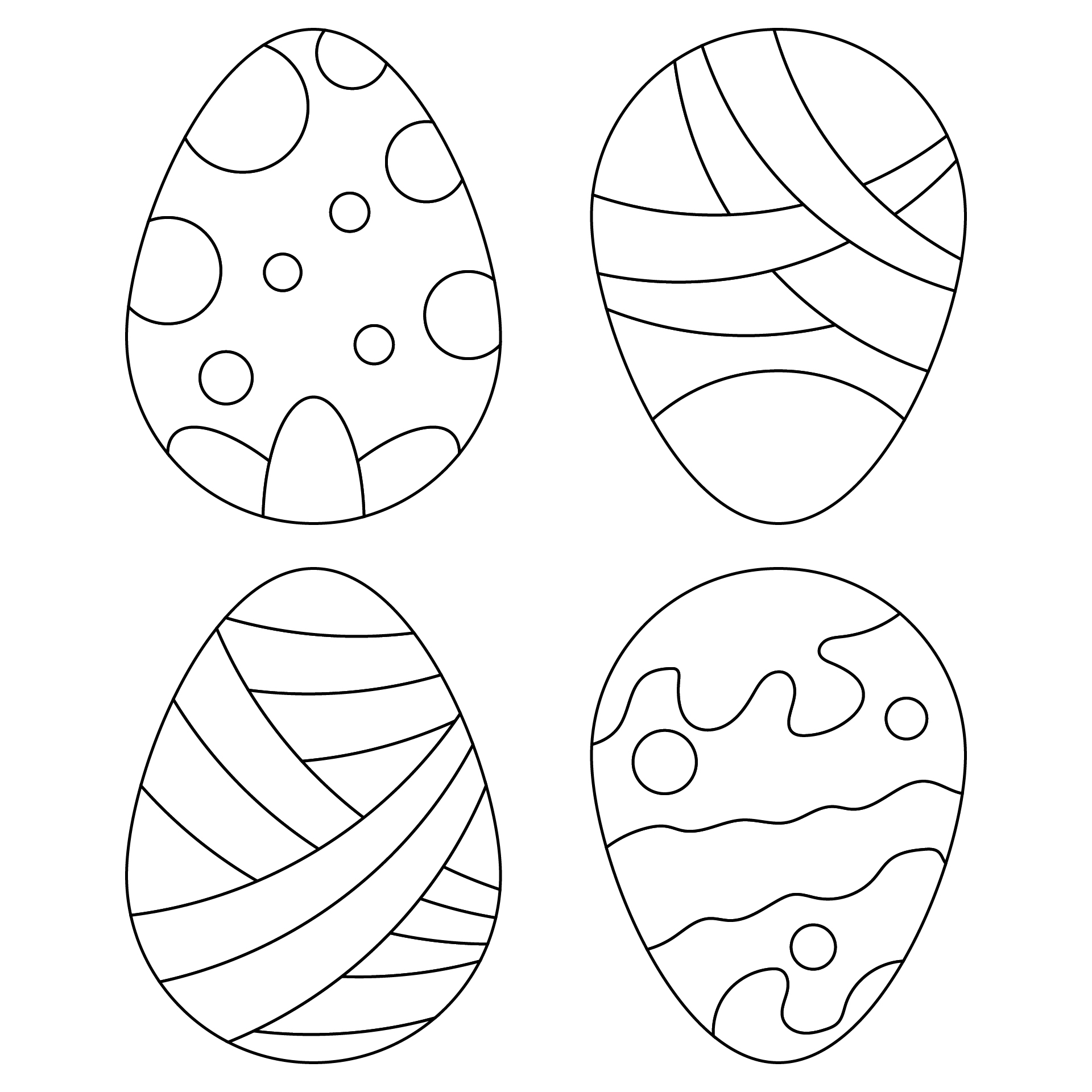 Printable Easter Bunny Egg Decoration Pattern