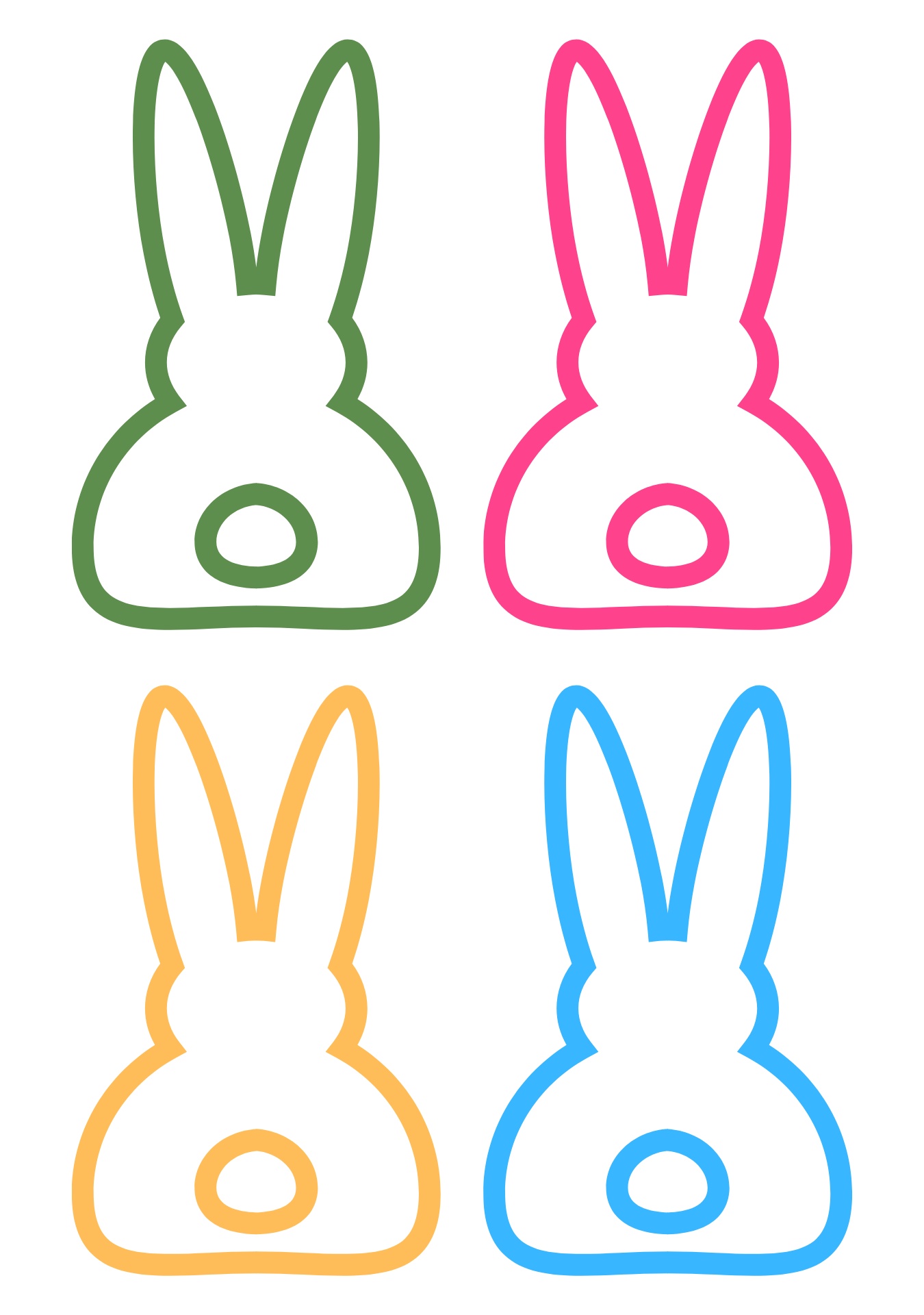 Printable Easter Egg Bunny Pattern Garlands