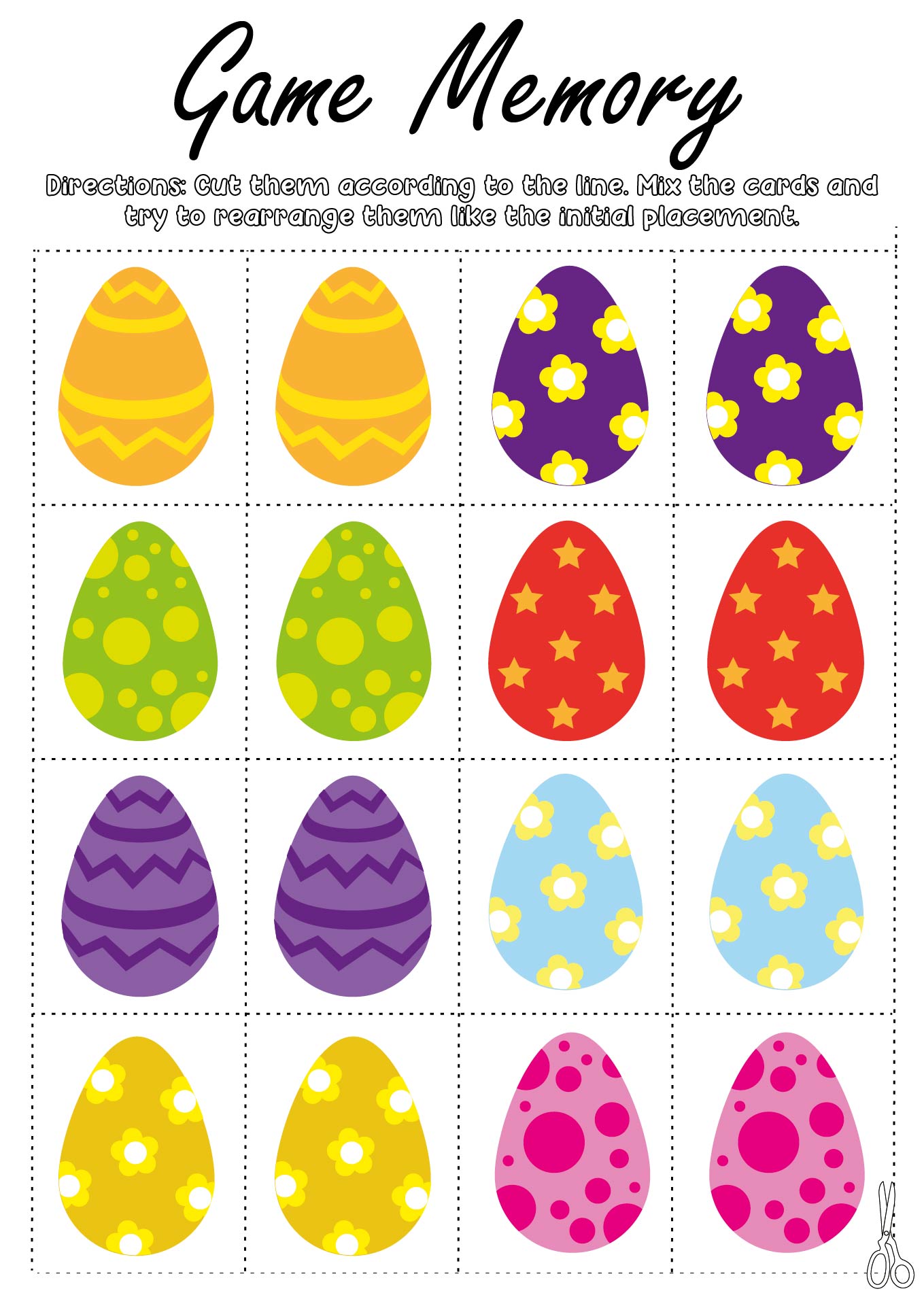 Printable Easter Egg Matching Games for Preschoolers